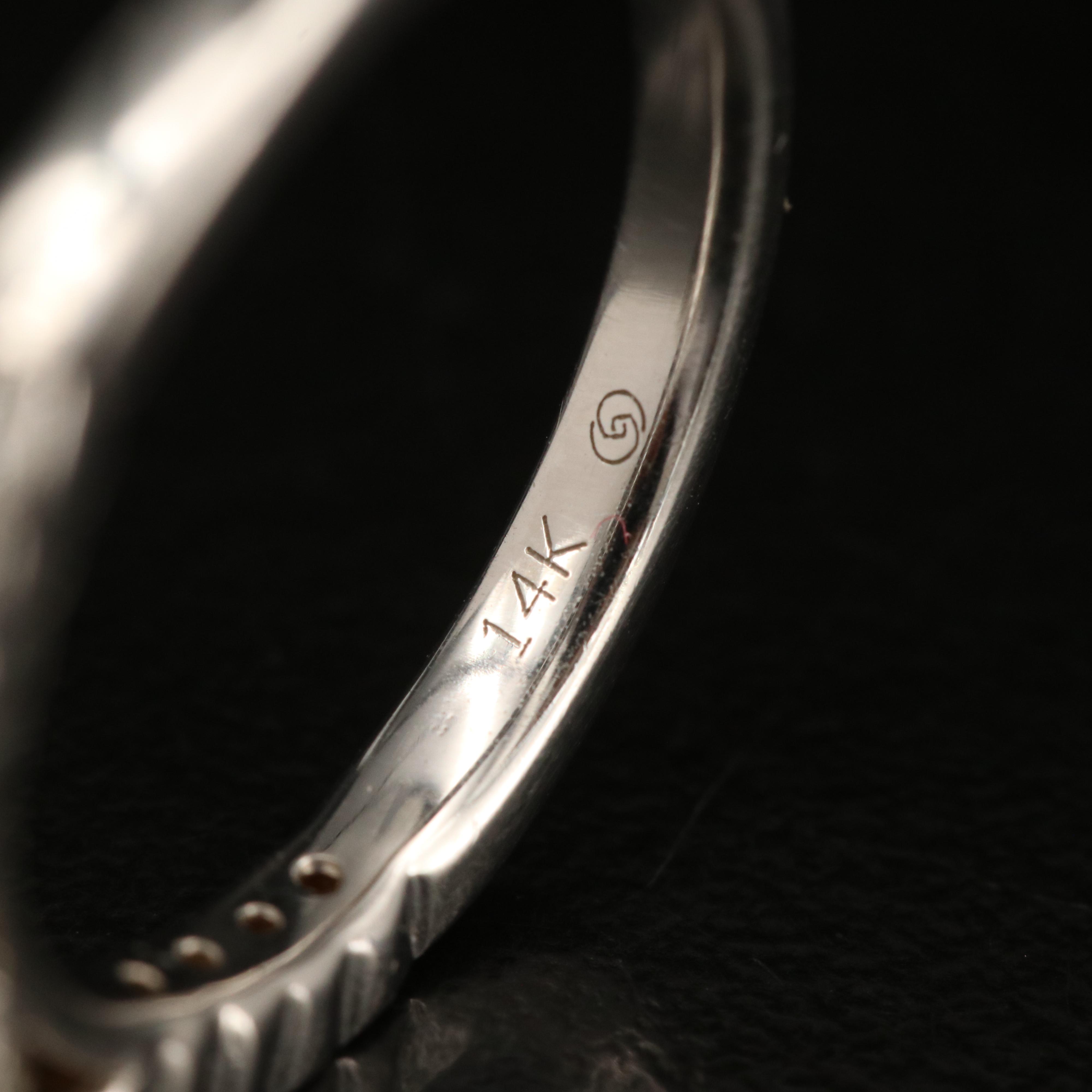 14K 0.24 CTW Diamond Semi-Mount Ring