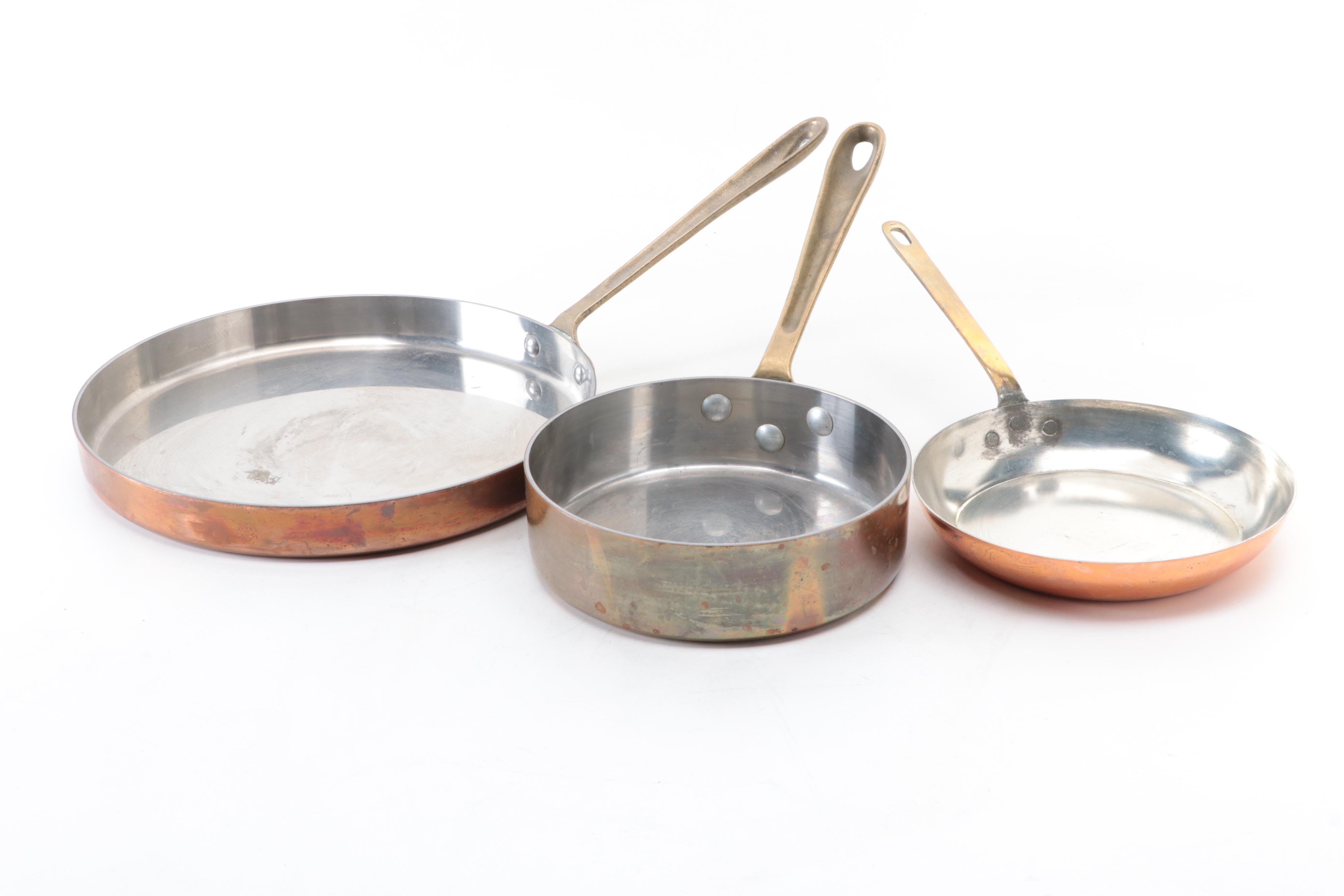 Copper Chef and Benjamin & Medwin Copper Sauté Pans and 8" Skillet