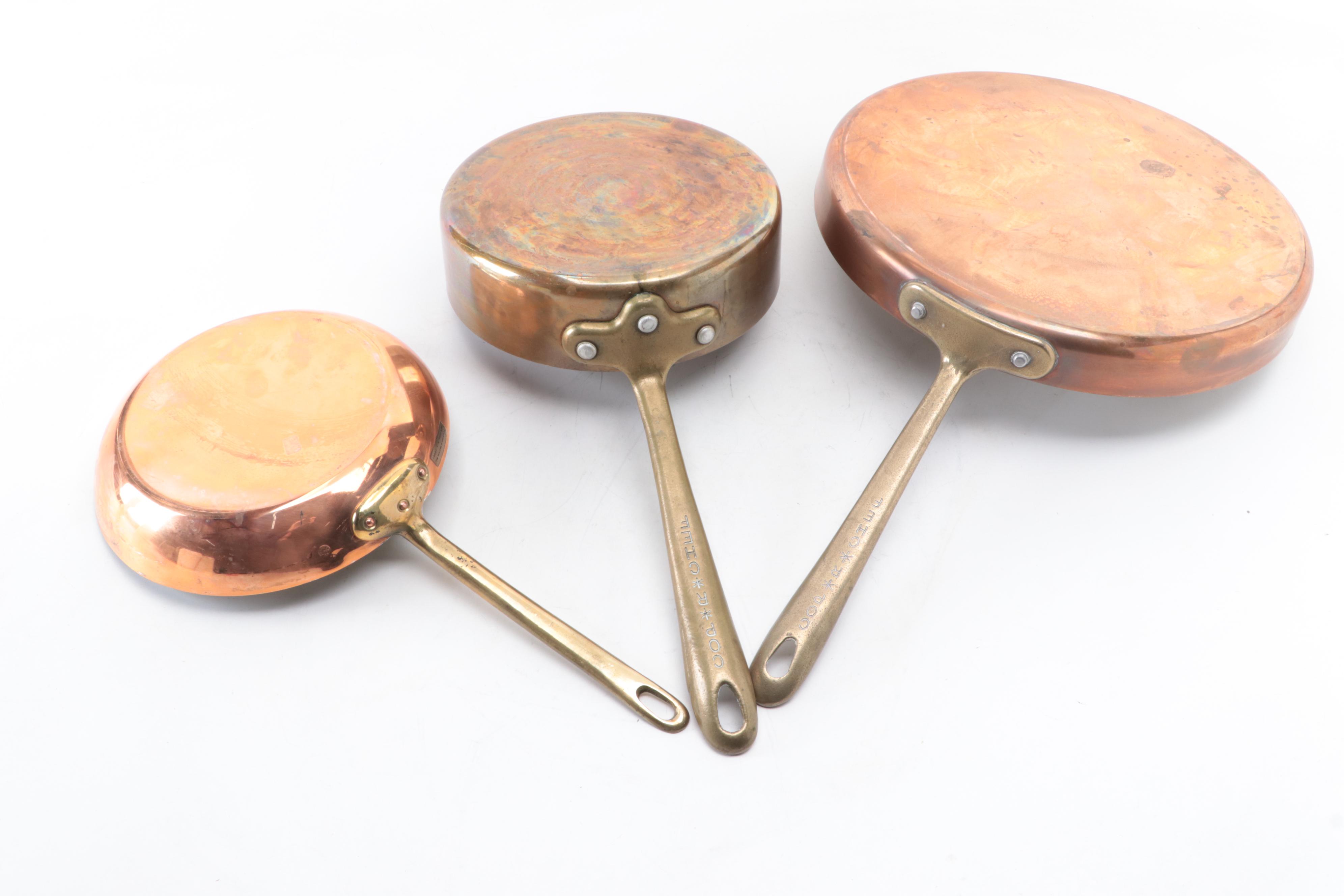 Copper Chef and Benjamin & Medwin Copper Sauté Pans and 8" Skillet