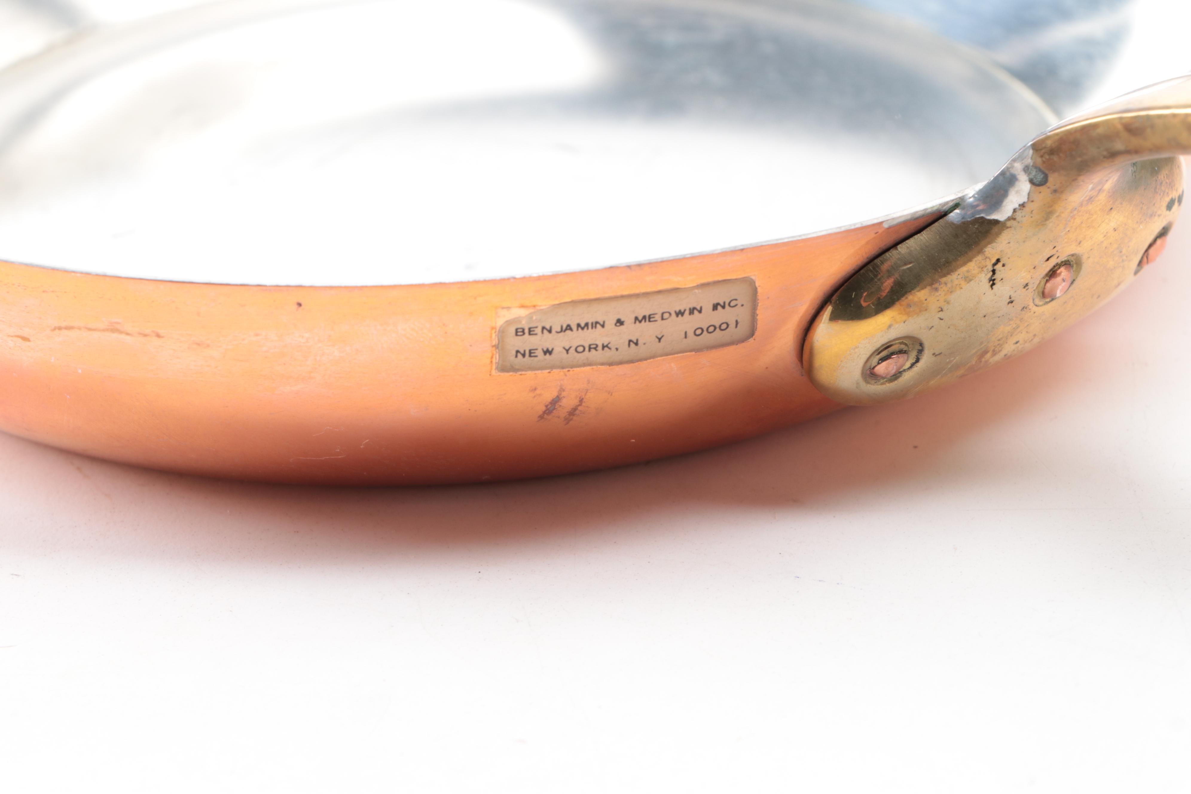 Copper Chef and Benjamin & Medwin Copper Sauté Pans and 8" Skillet