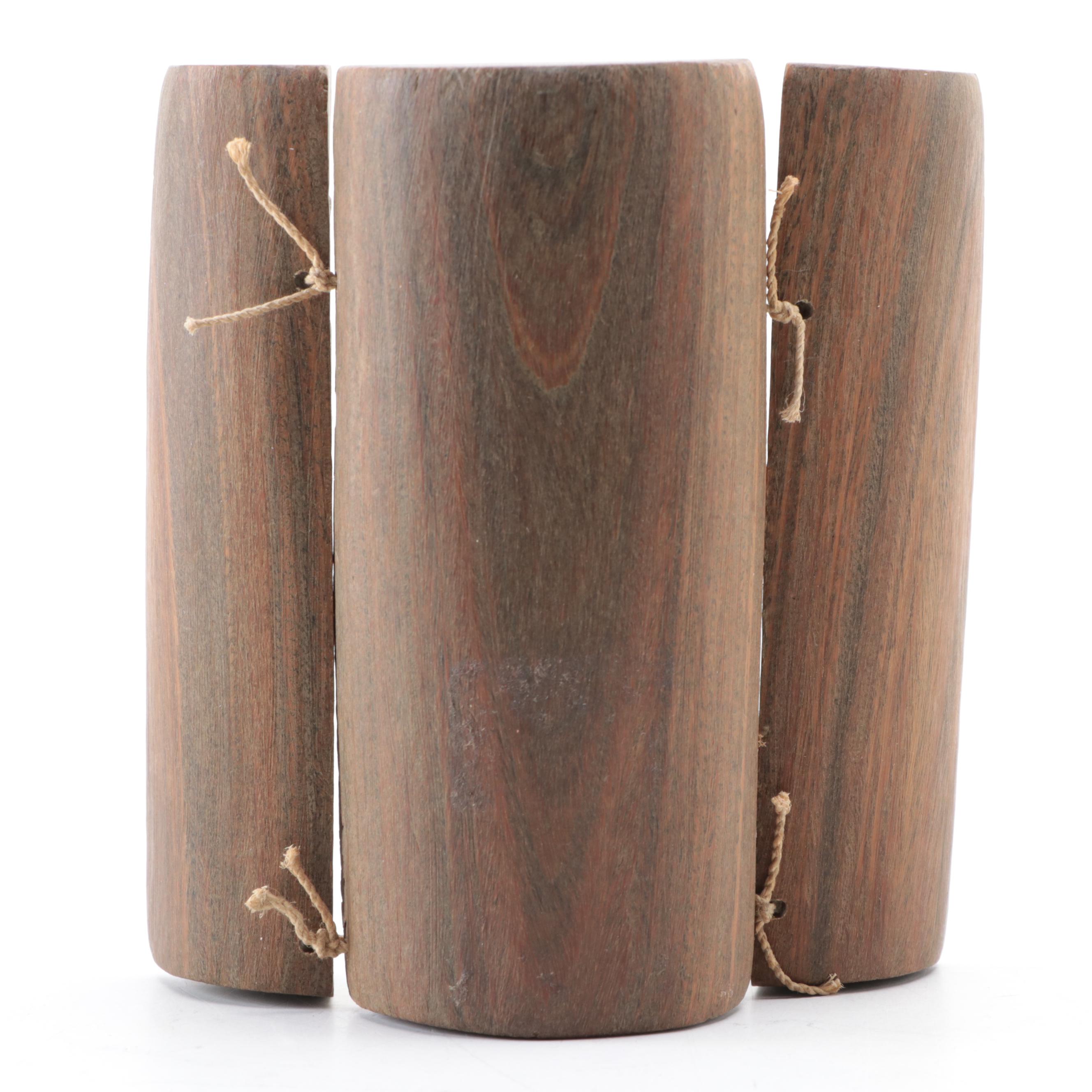 Argentinian Hand-Carved Three Panel Wood Nativity Scene