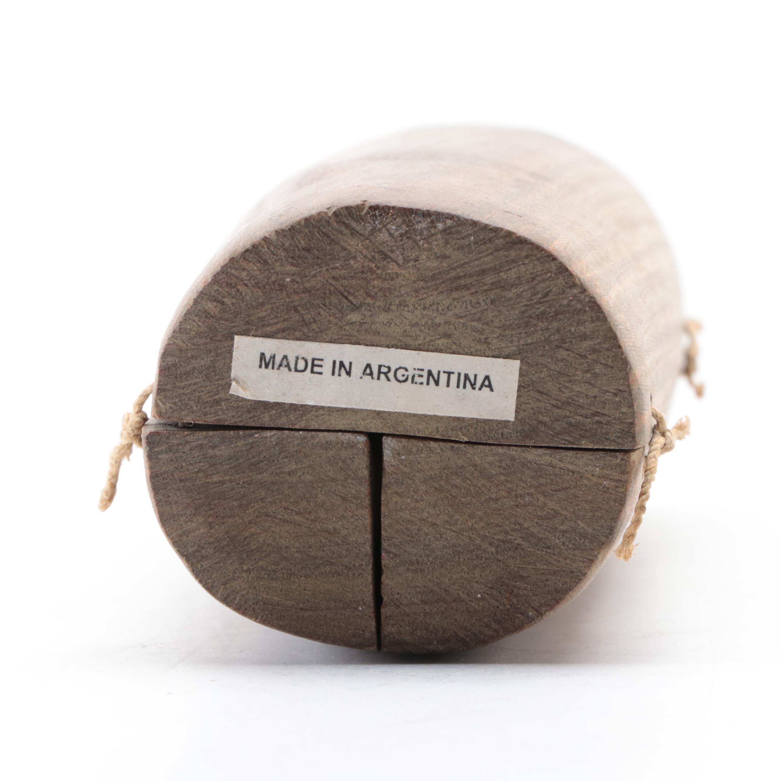 Argentinian Hand-Carved Three Panel Wood Nativity Scene