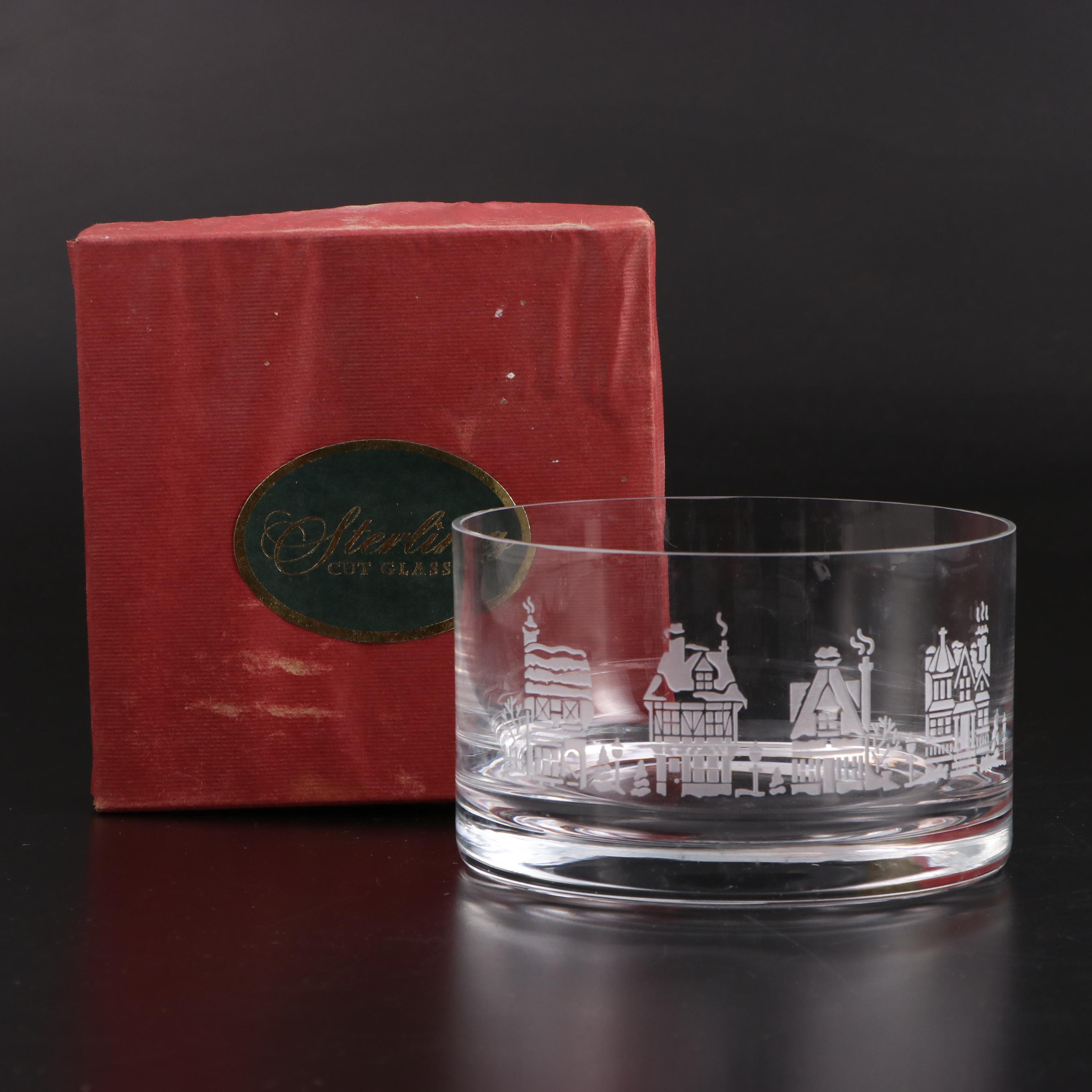 Sterling Cut Glass Vases and Bowls with Other Christmas Ornament