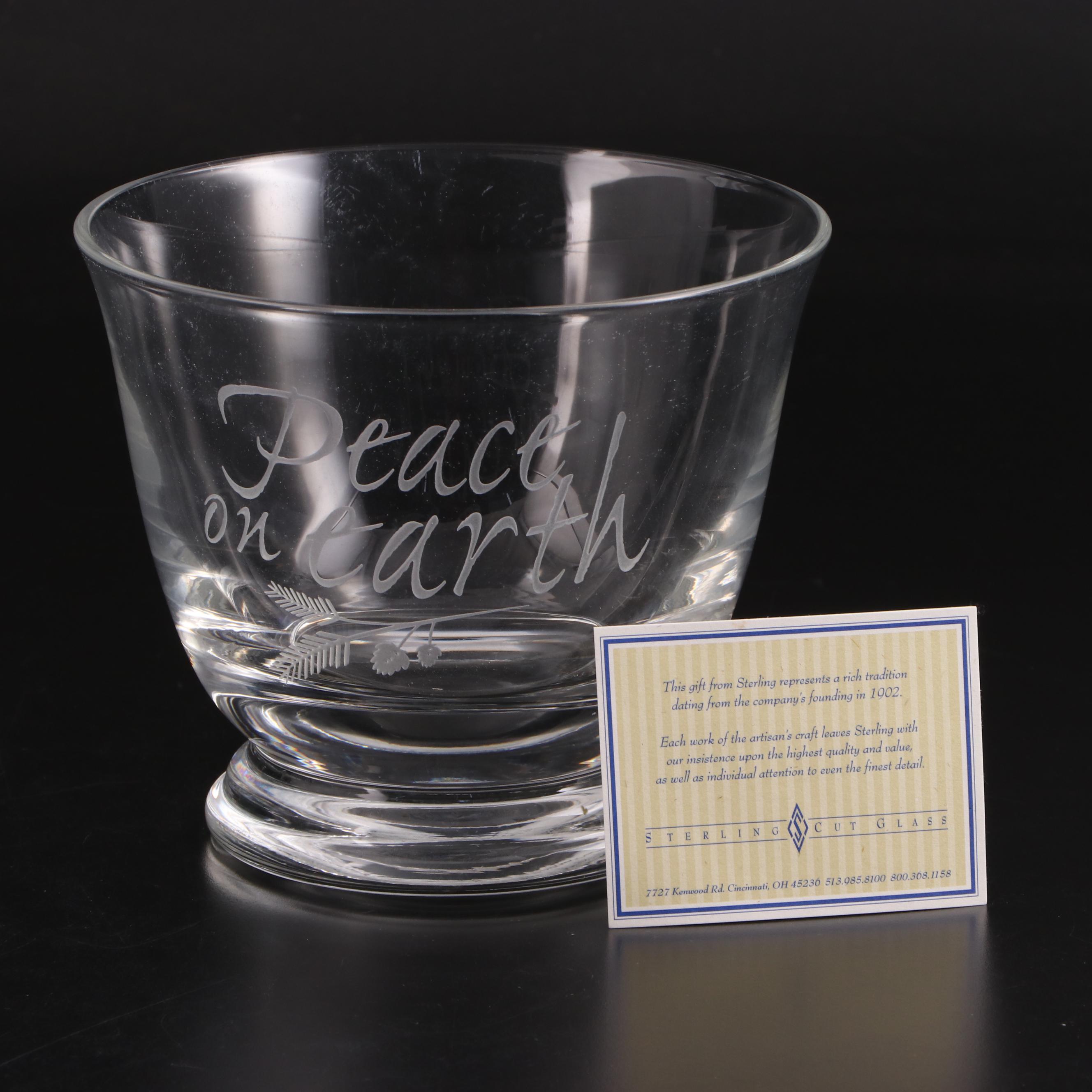 Sterling Cut Glass Vases and Bowls with Other Christmas Ornament