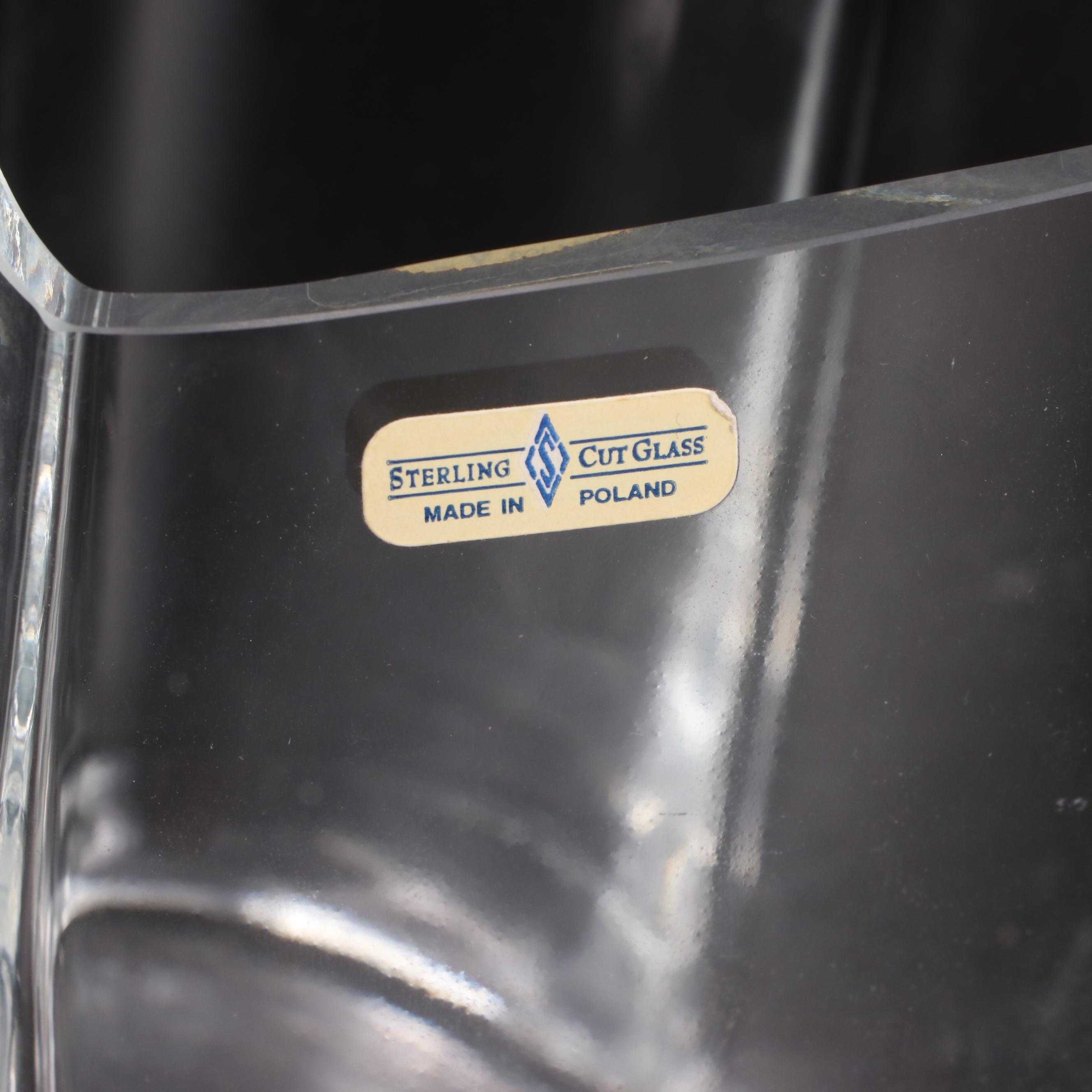 Sterling Cut Glass Vases and Bowls with Other Christmas Ornament