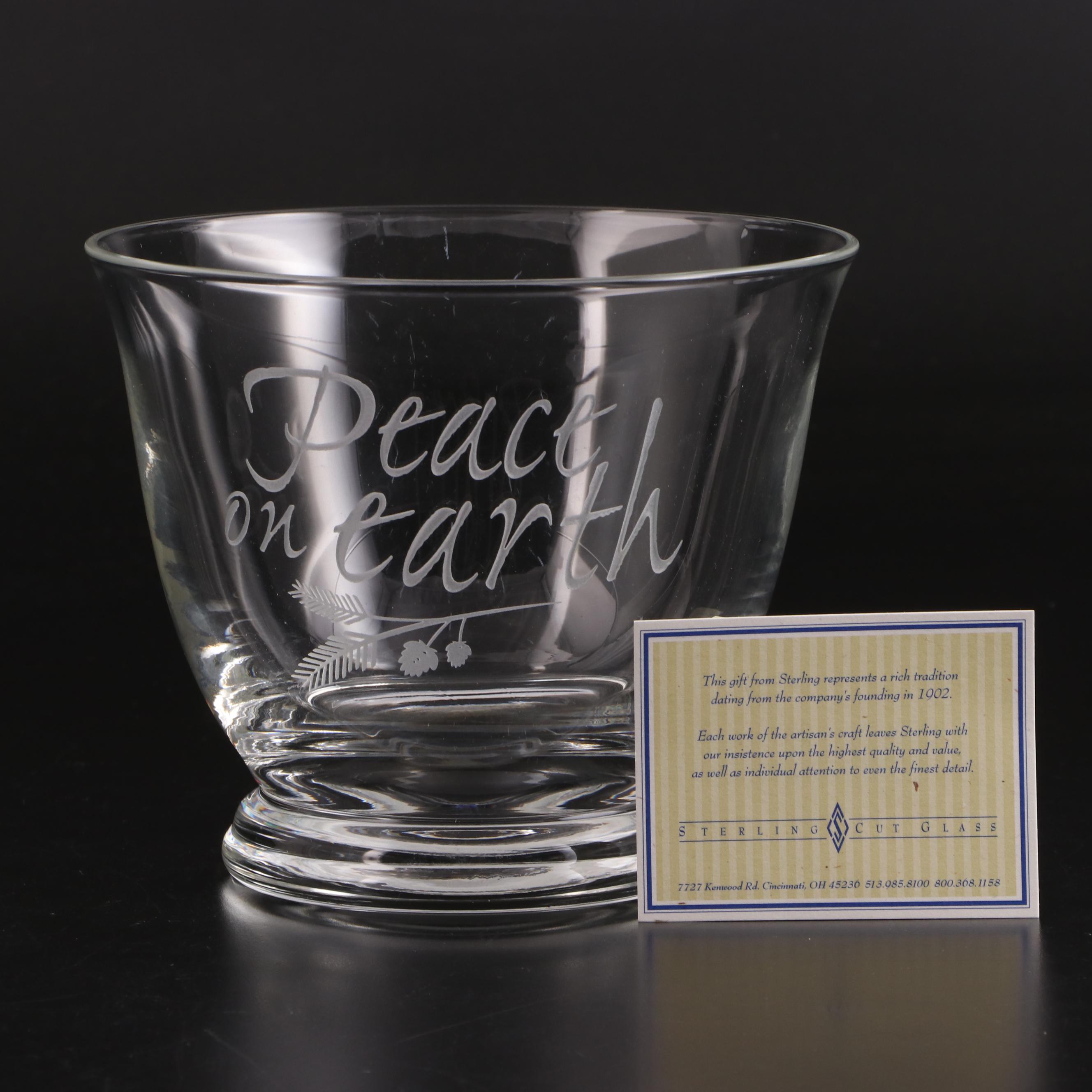 Sterling Cut Glass Vases and Bowls with Other Christmas Ornament