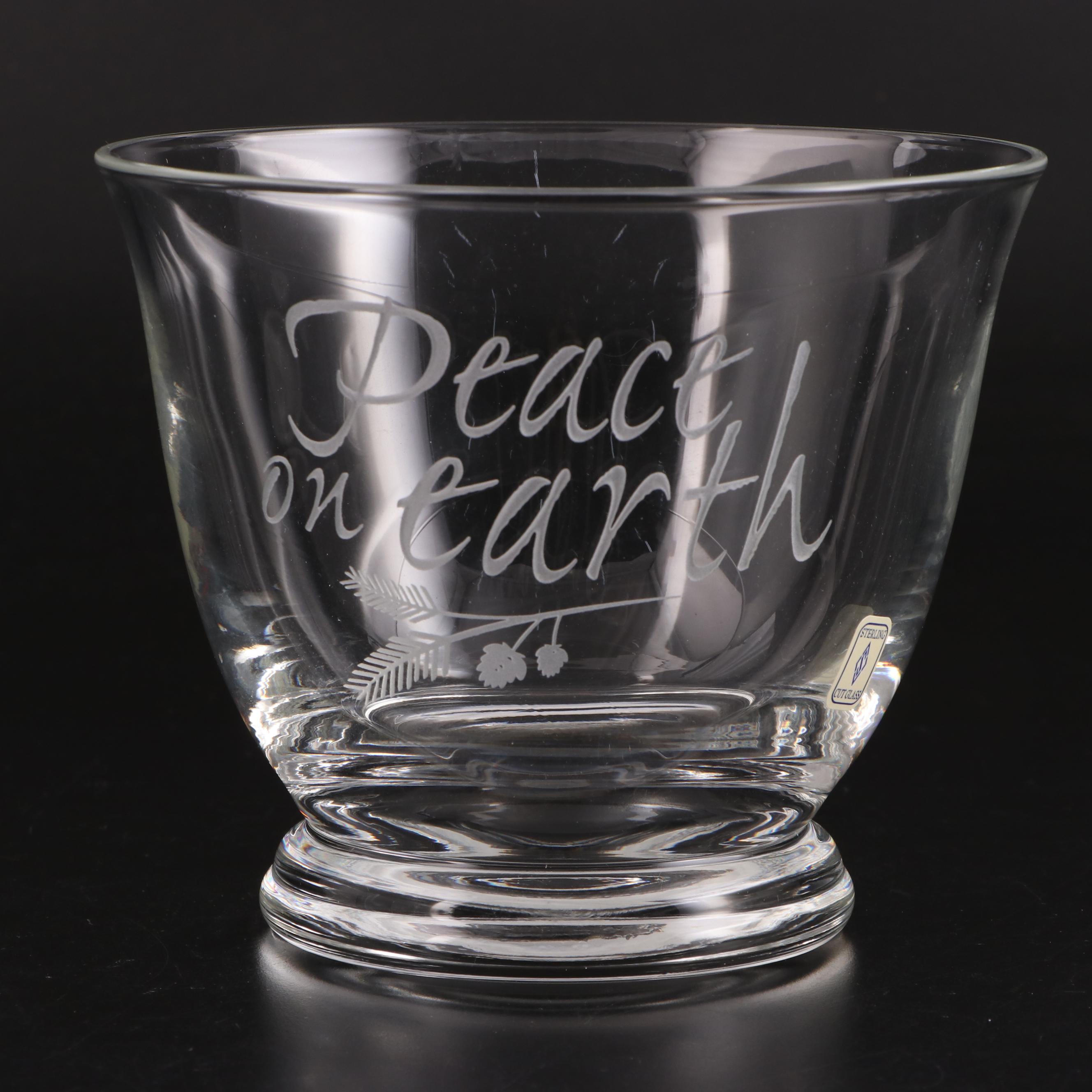 Sterling Cut Glass Vases and Bowls with Other Christmas Ornament