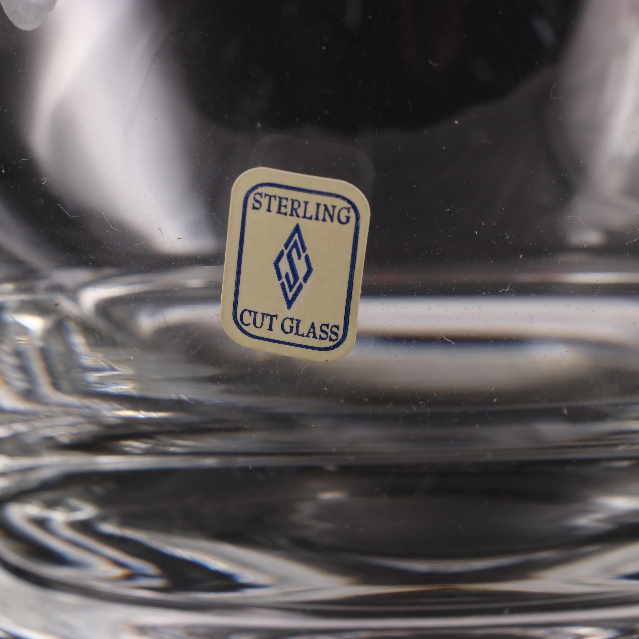 Sterling Cut Glass Vases and Bowls with Other Christmas Ornament