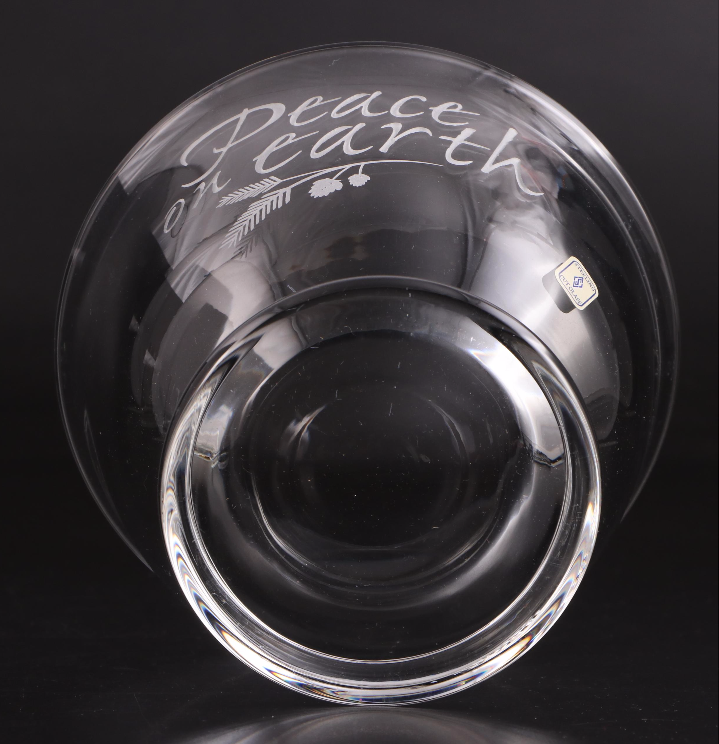 Sterling Cut Glass Vases and Bowls with Other Christmas Ornament