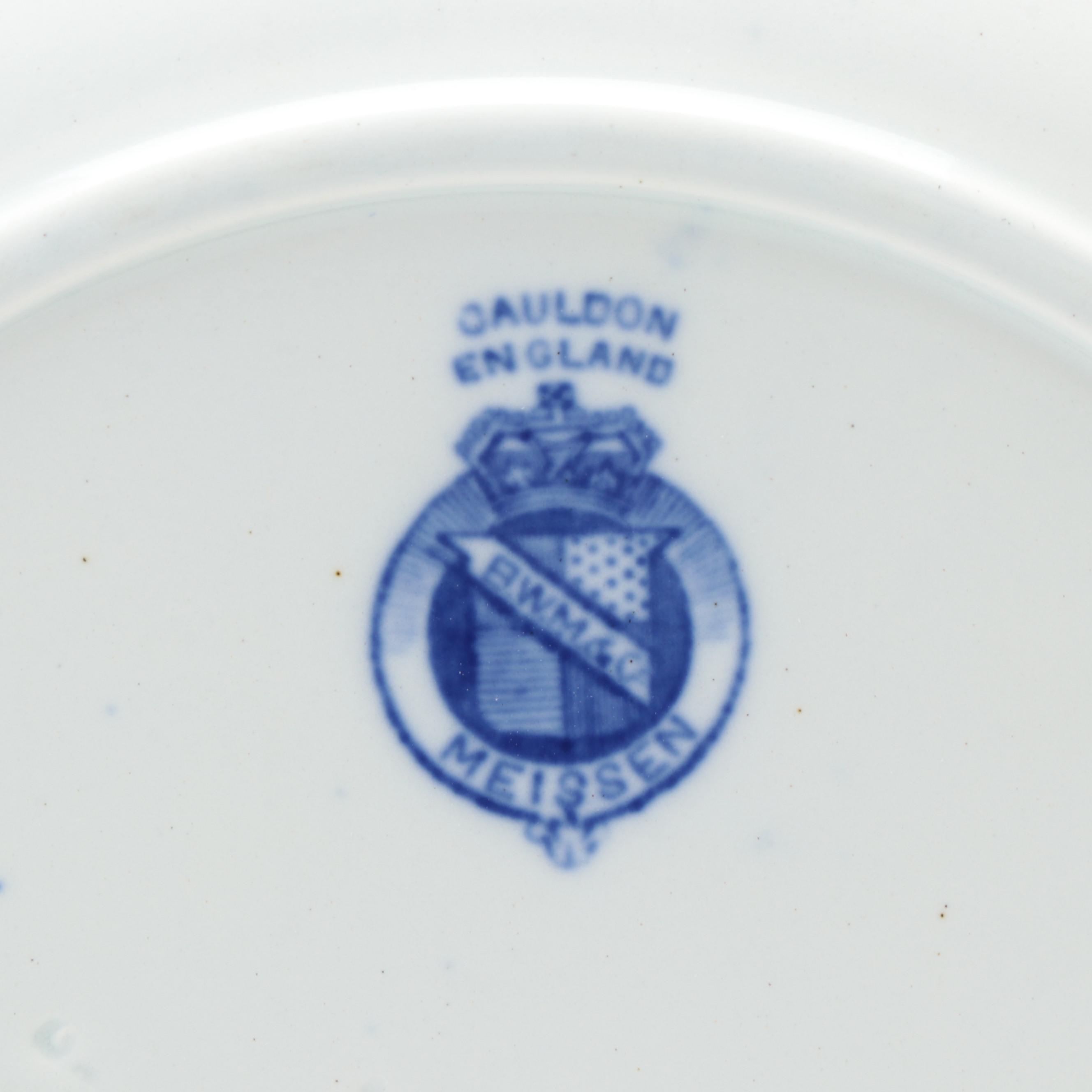 Meissen "Blue Onion" Dinner Plates with Blue Danube Japanese Porcelain Serveware