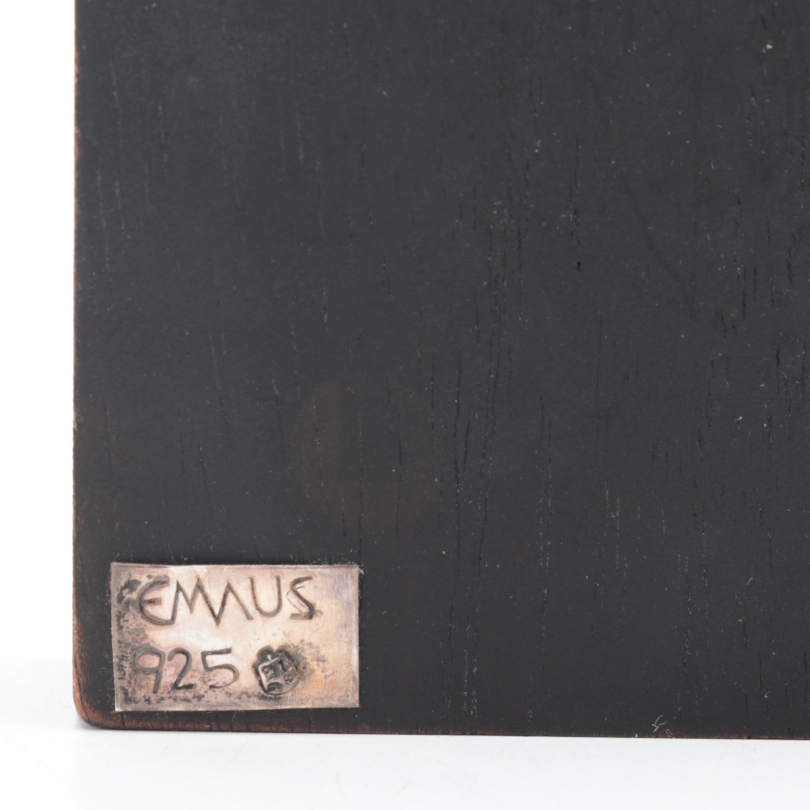 Emaus Mexican Sterling Silver and Wood Religious Wall Hanging