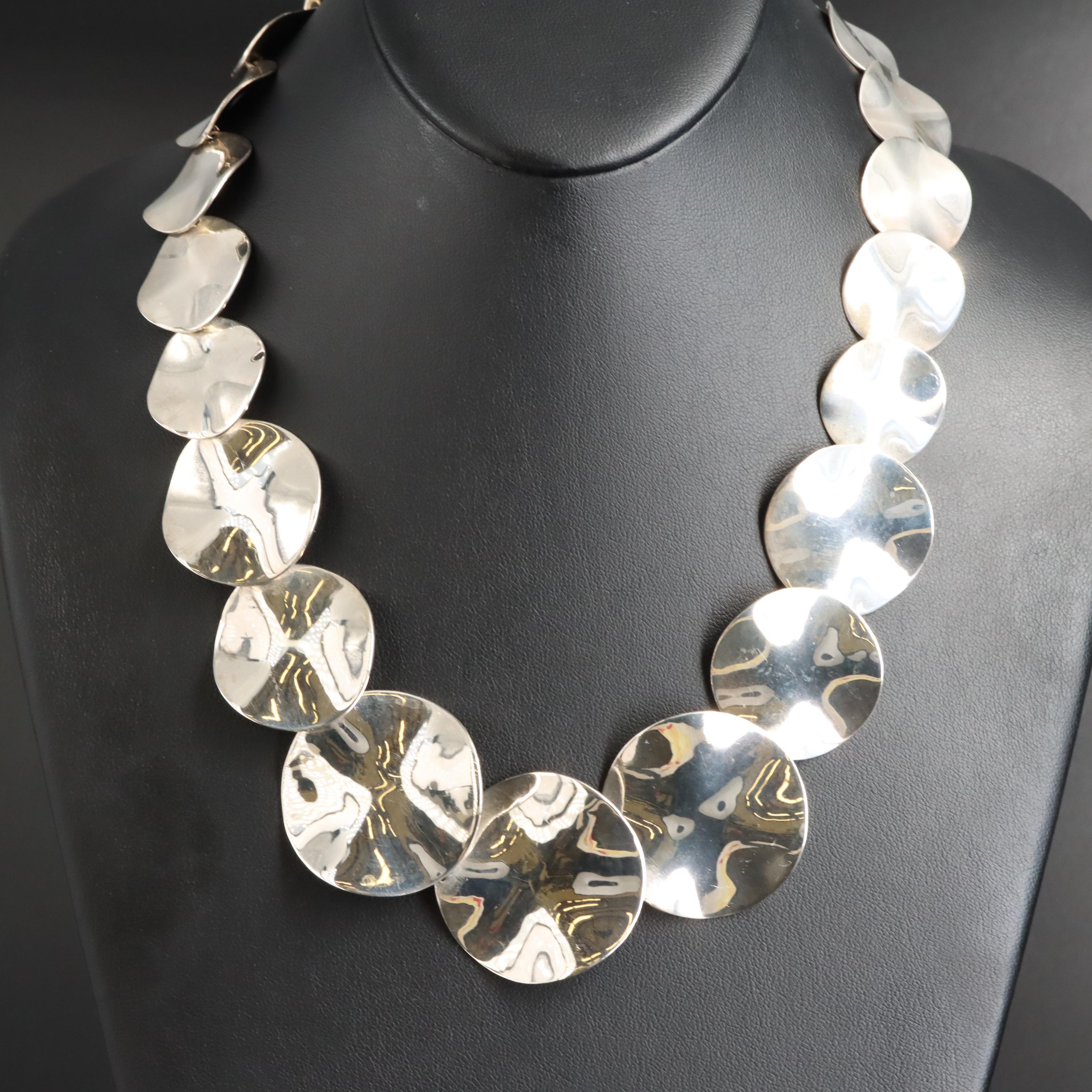 Ippolita Sterling Wavy Disk Necklace