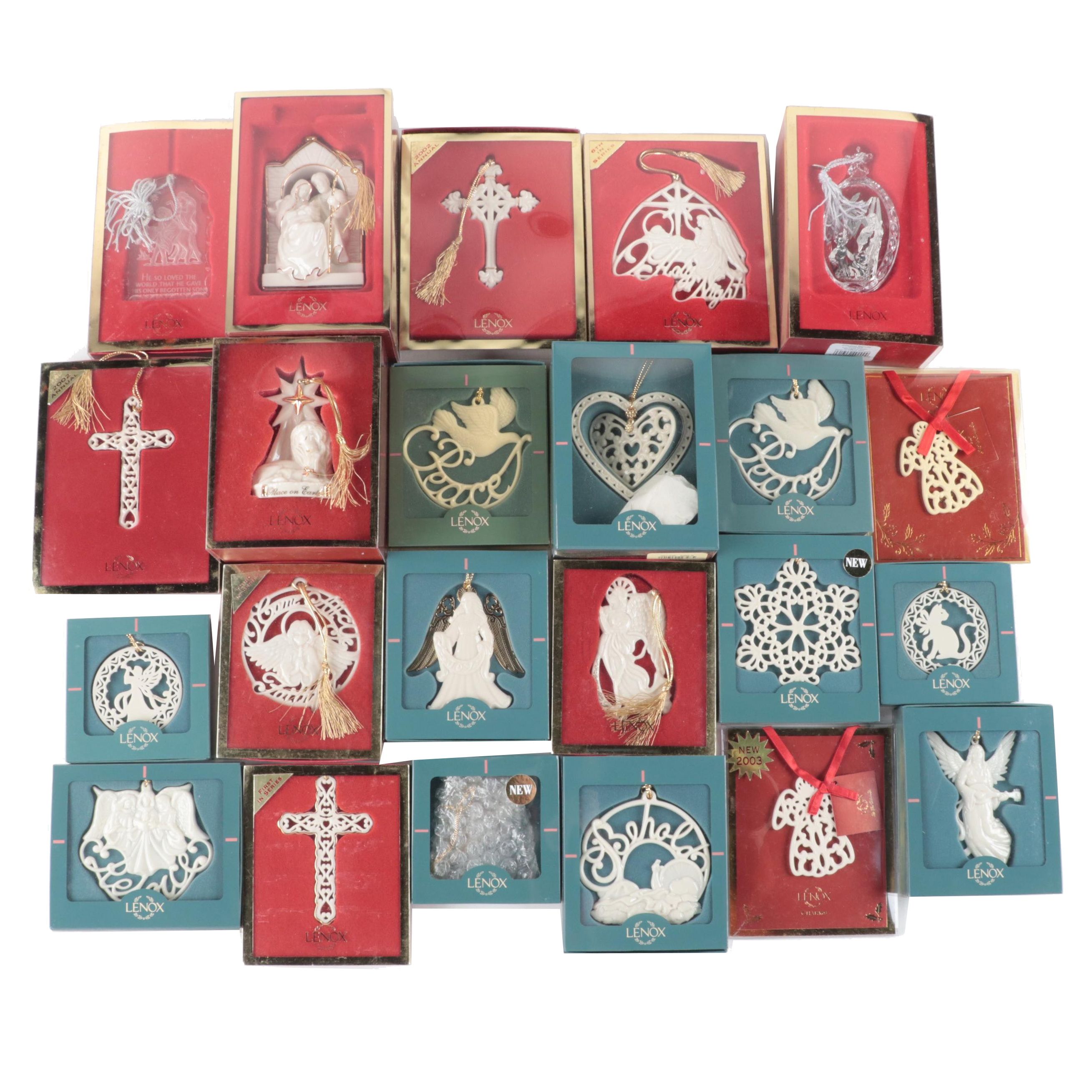 Lenox China and Crystal Christmas Tree Ornaments