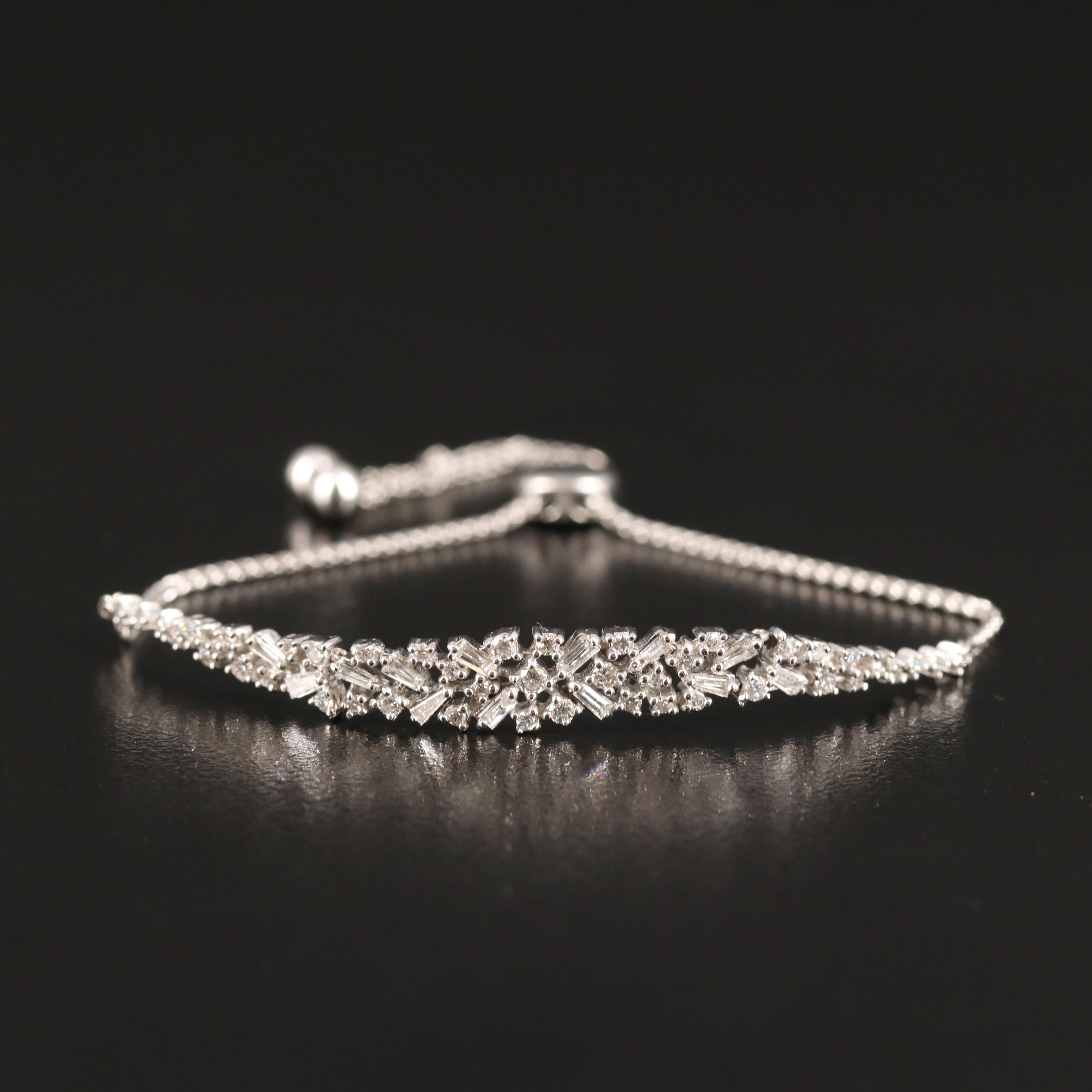 14K 0.70 CTW Diamond Bolo Bracelet