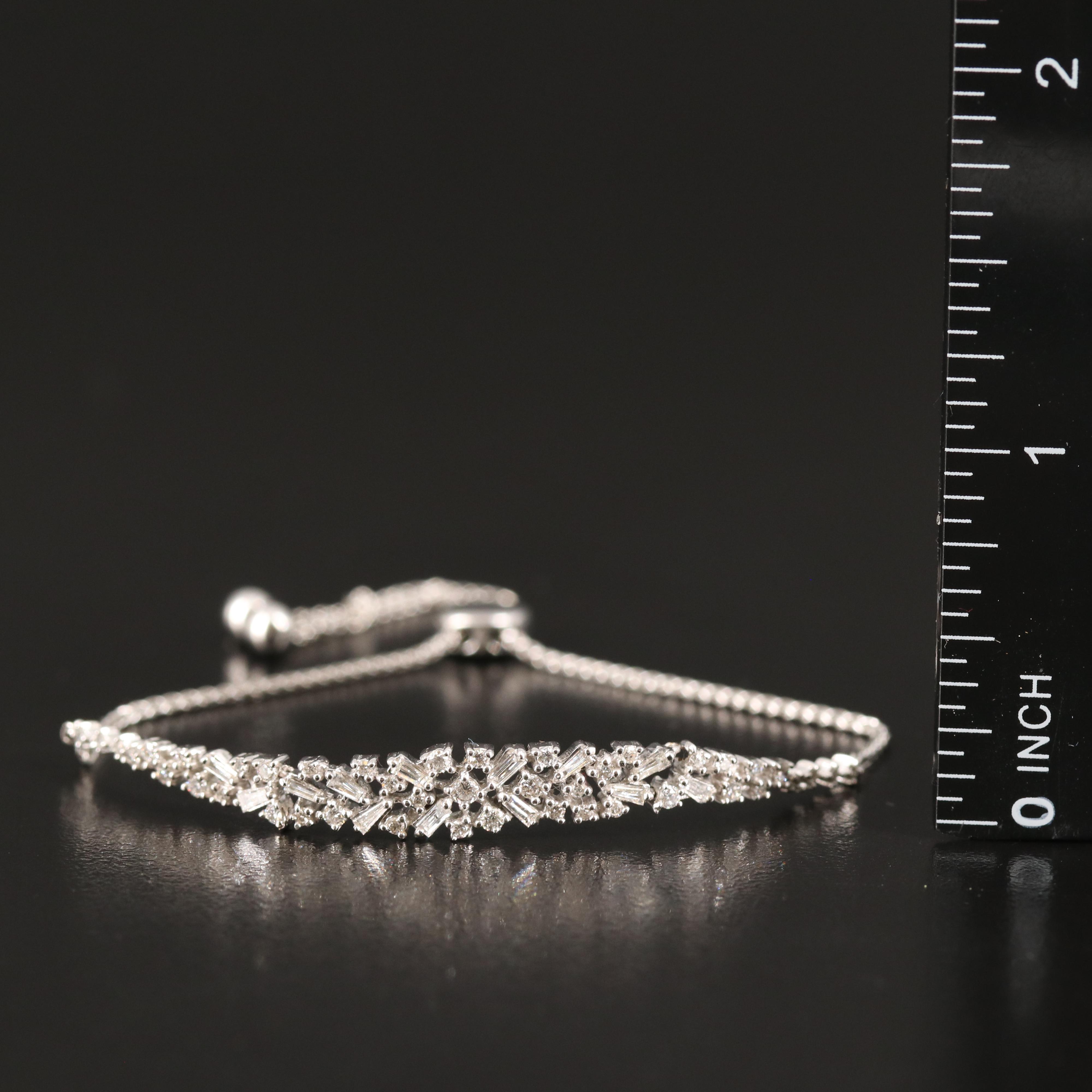 14K 0.70 CTW Diamond Bolo Bracelet
