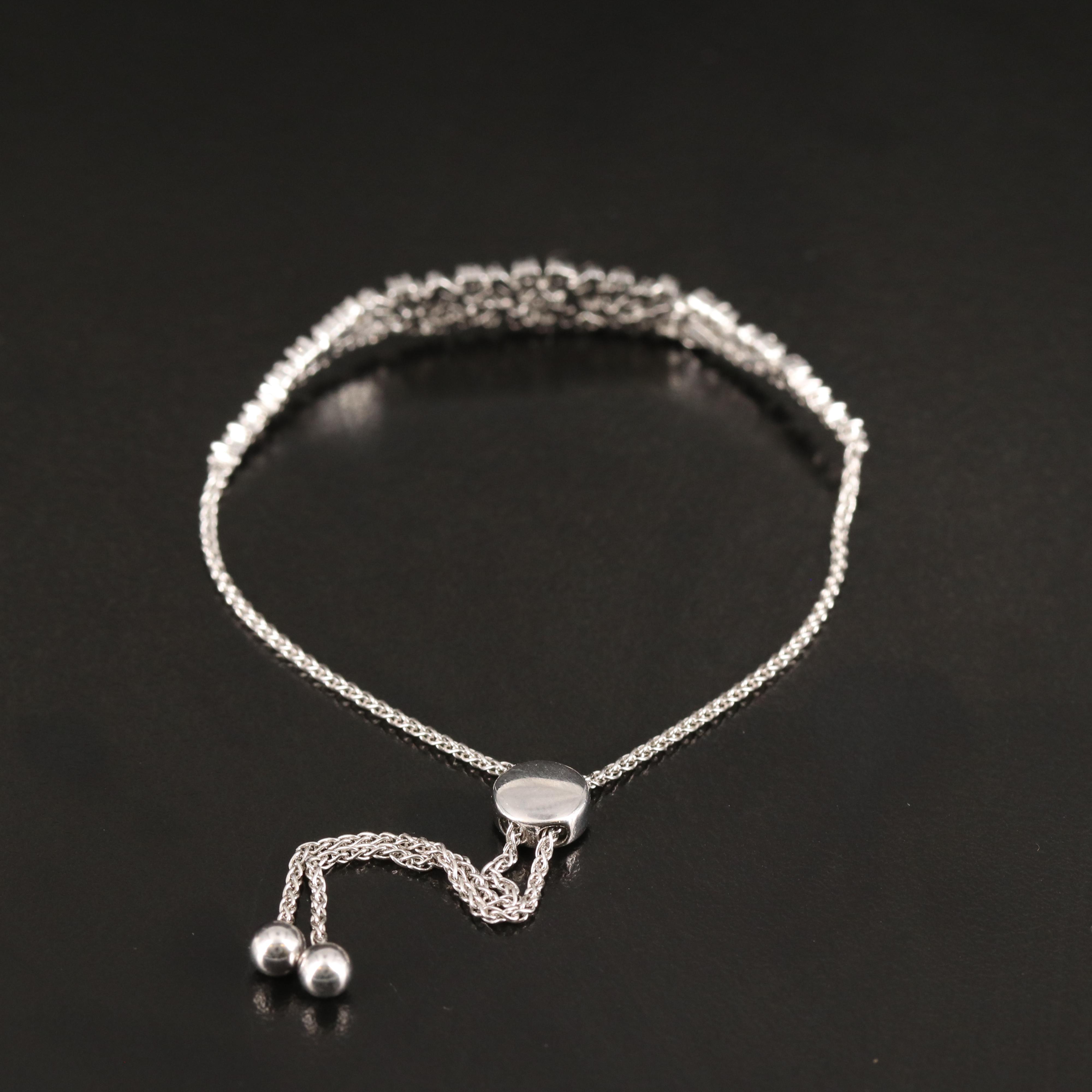 14K 0.70 CTW Diamond Bolo Bracelet