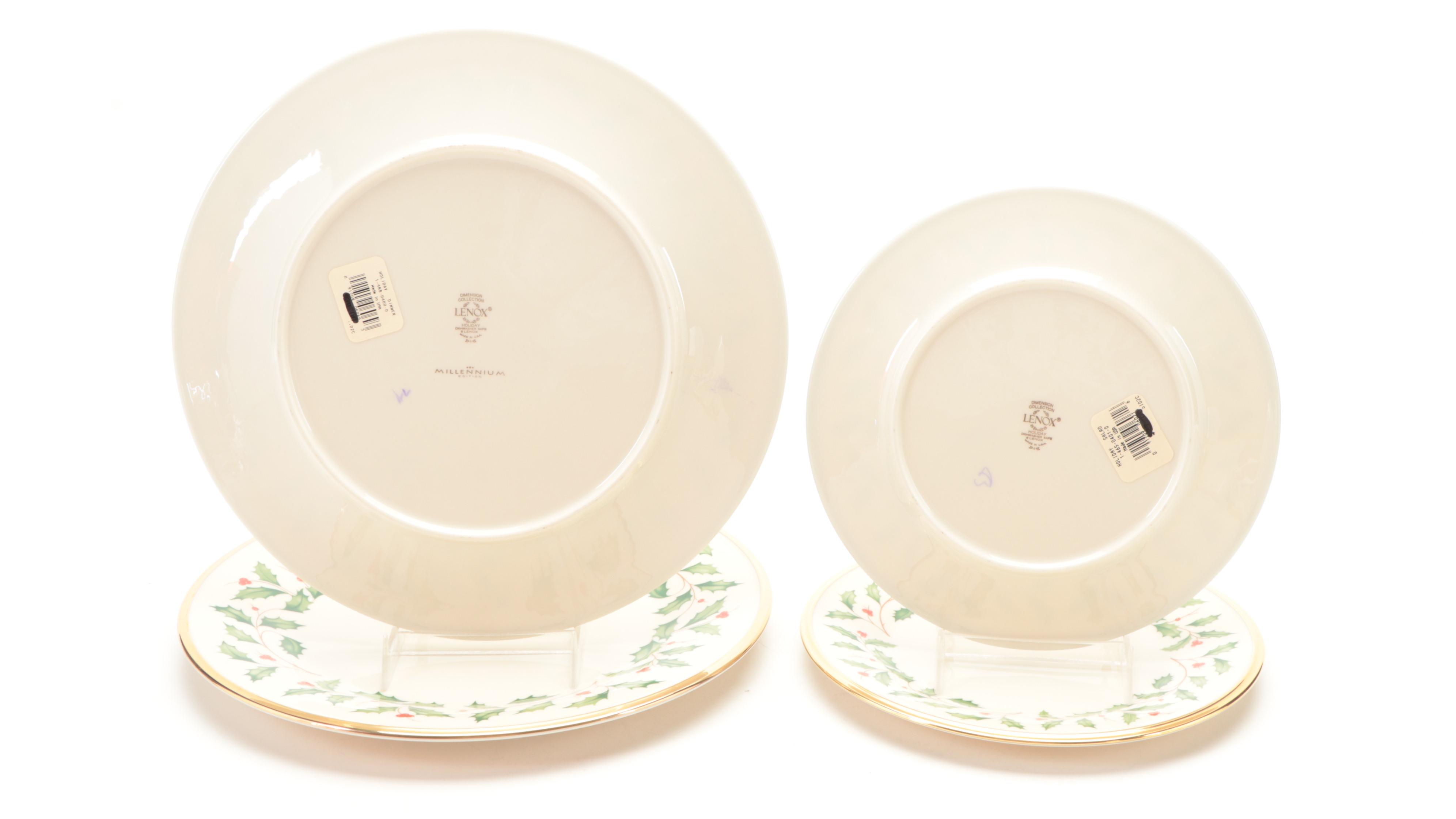 Lenox Bone China "Holiday" Tableware and "Holiday Gem" Toasting Flutes