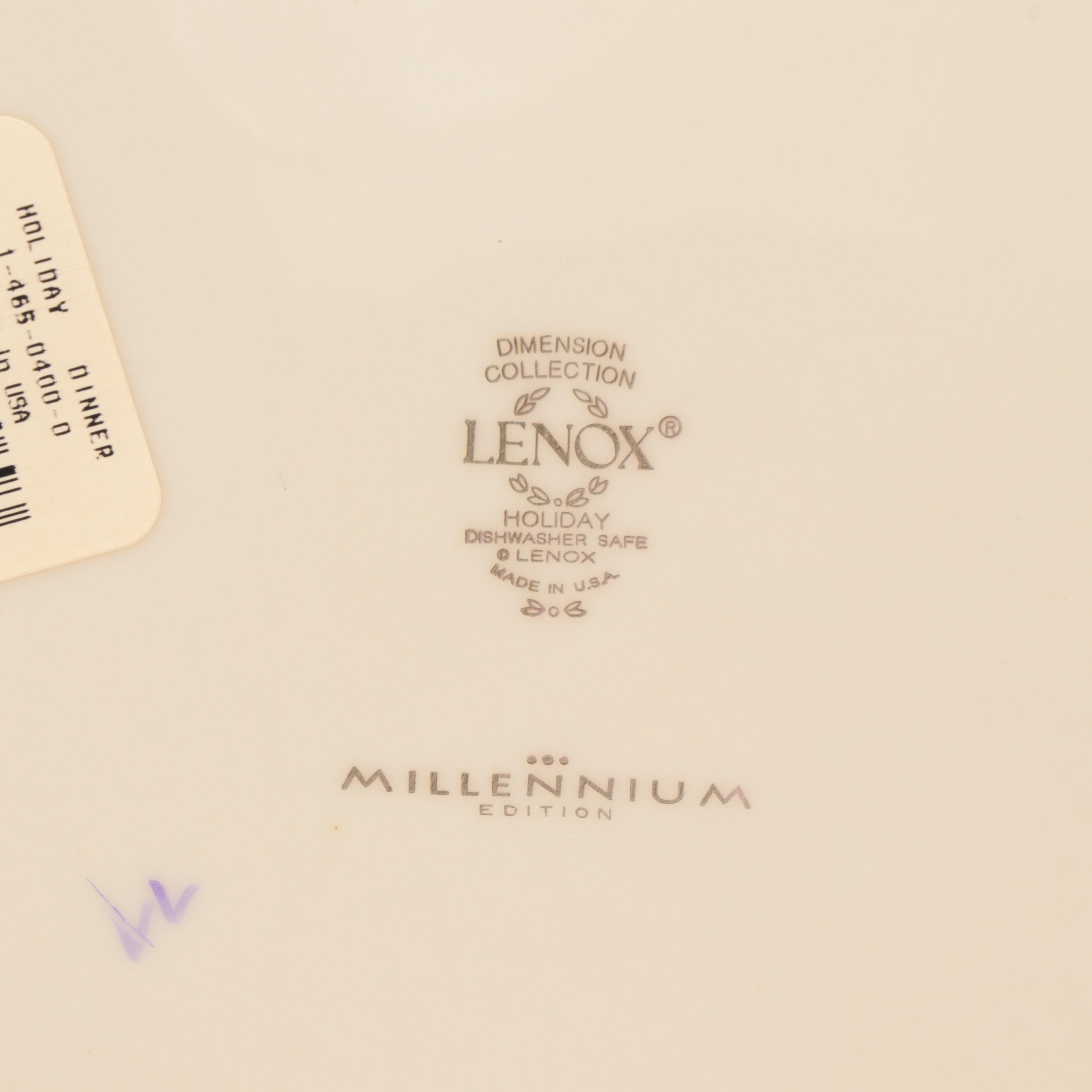 Lenox Bone China "Holiday" Tableware and "Holiday Gem" Toasting Flutes