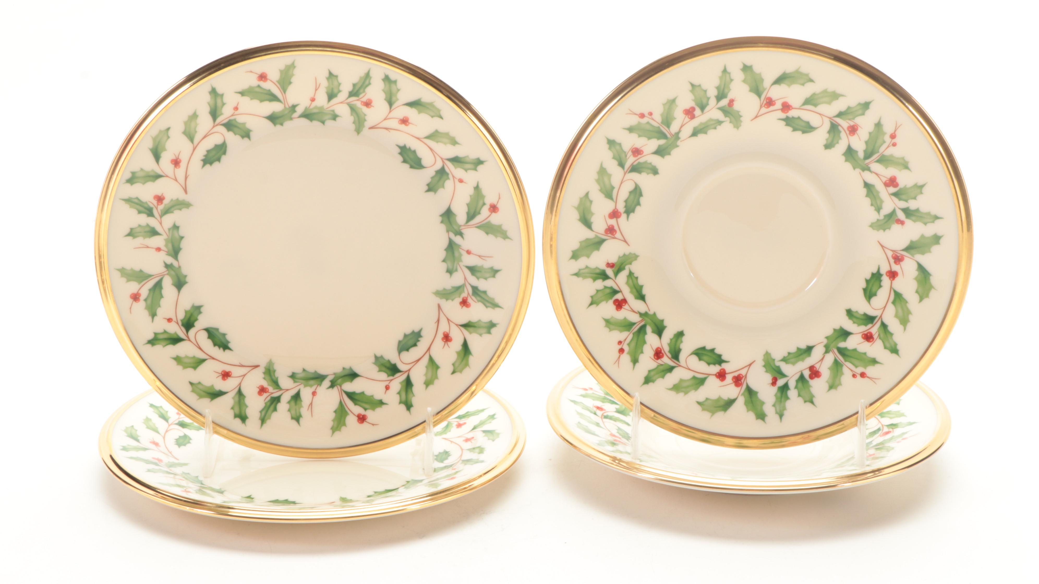 Lenox Bone China "Holiday" Tableware and "Holiday Gem" Toasting Flutes