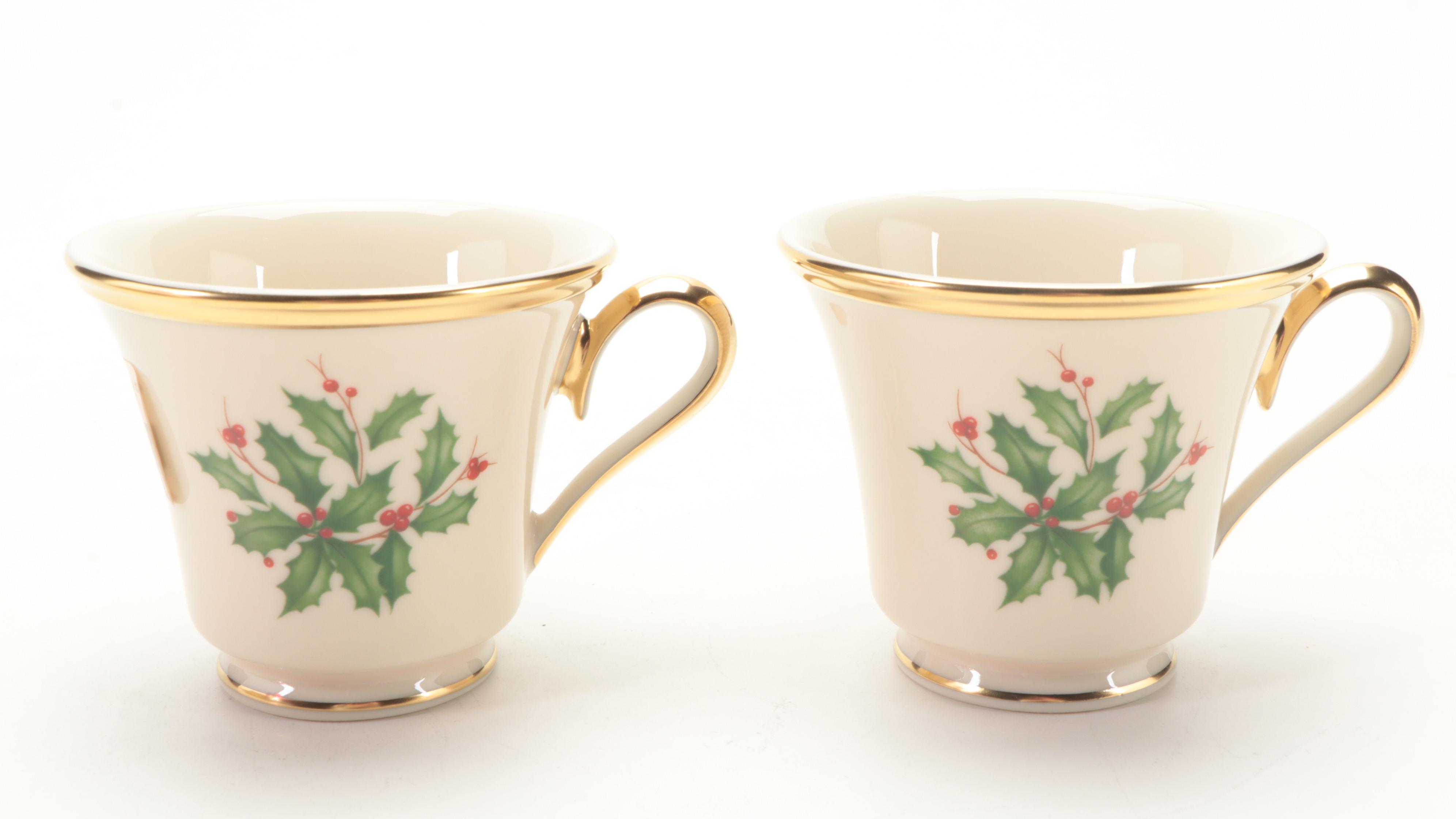 Lenox Bone China "Holiday" Tableware and "Holiday Gem" Toasting Flutes
