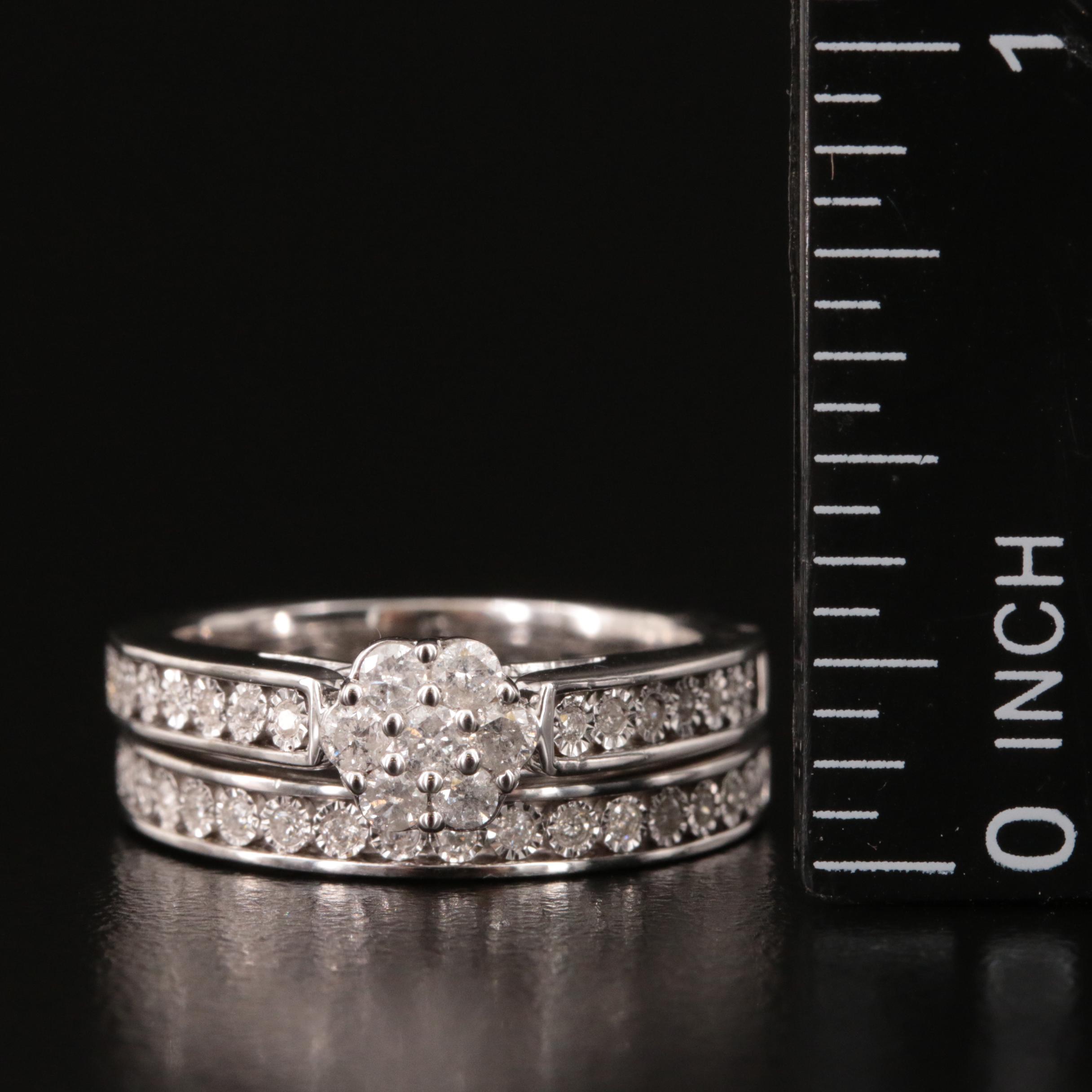 Sterling and Diamond Ring Set