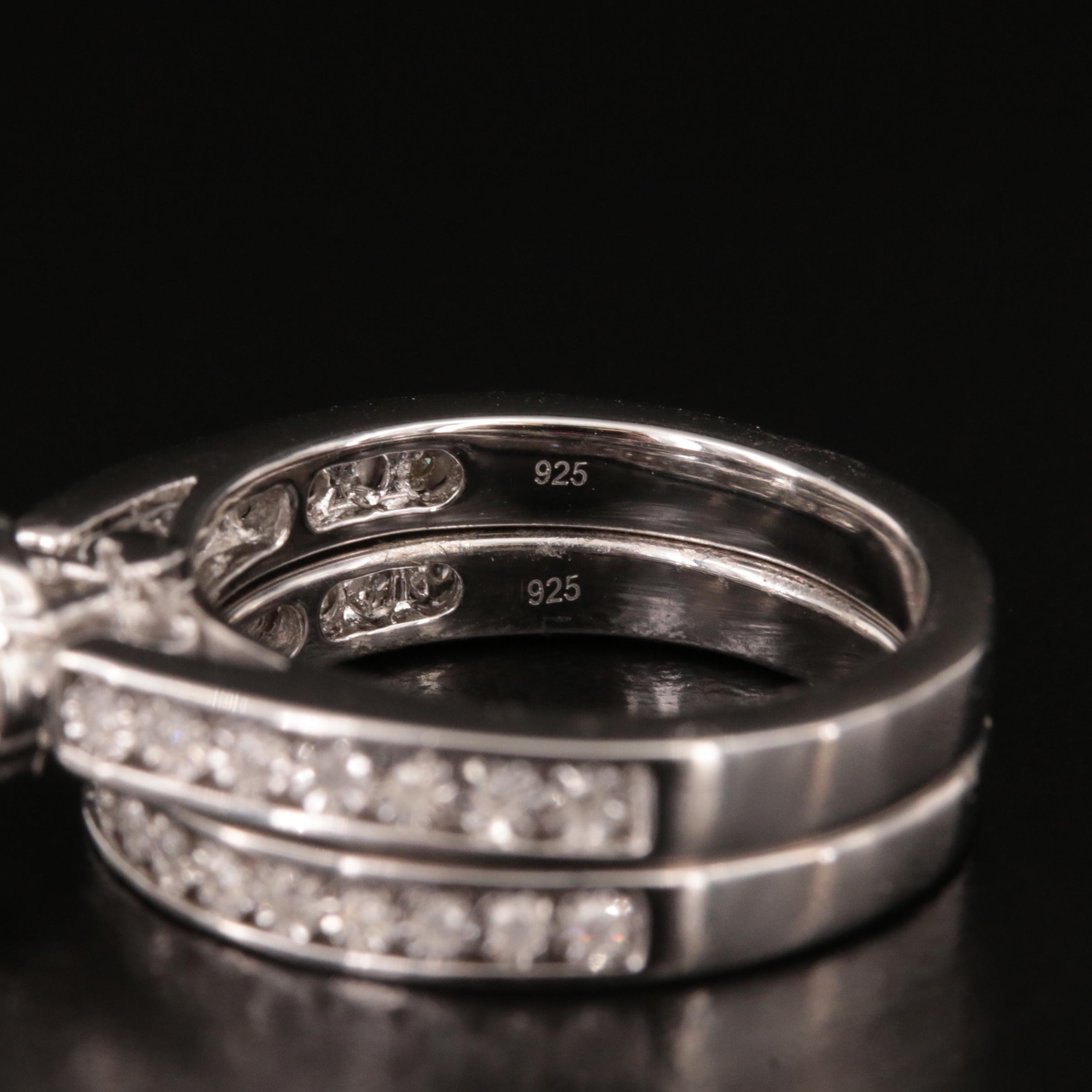 Sterling and Diamond Ring Set