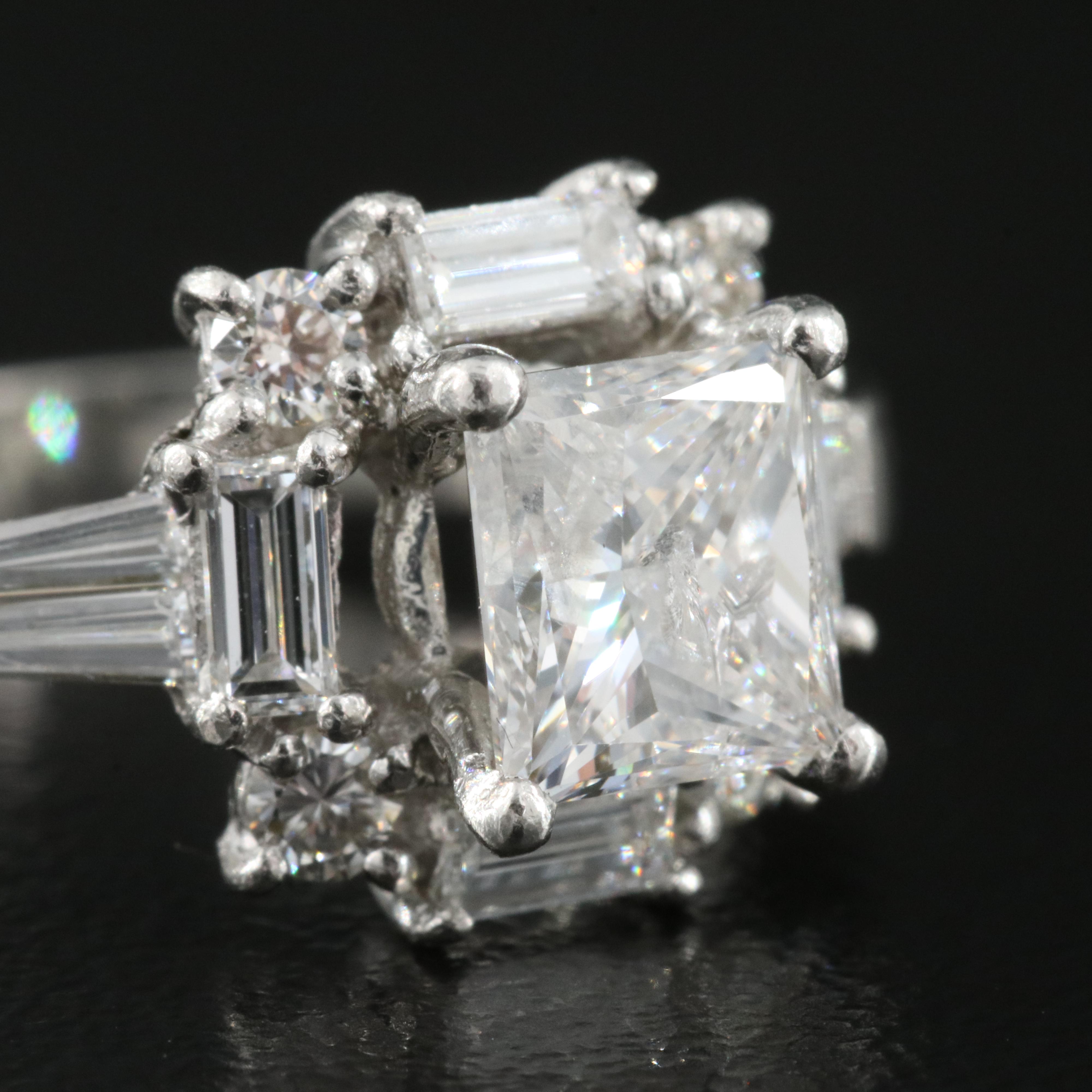 Platinum 1.74 CTW Diamond Ring