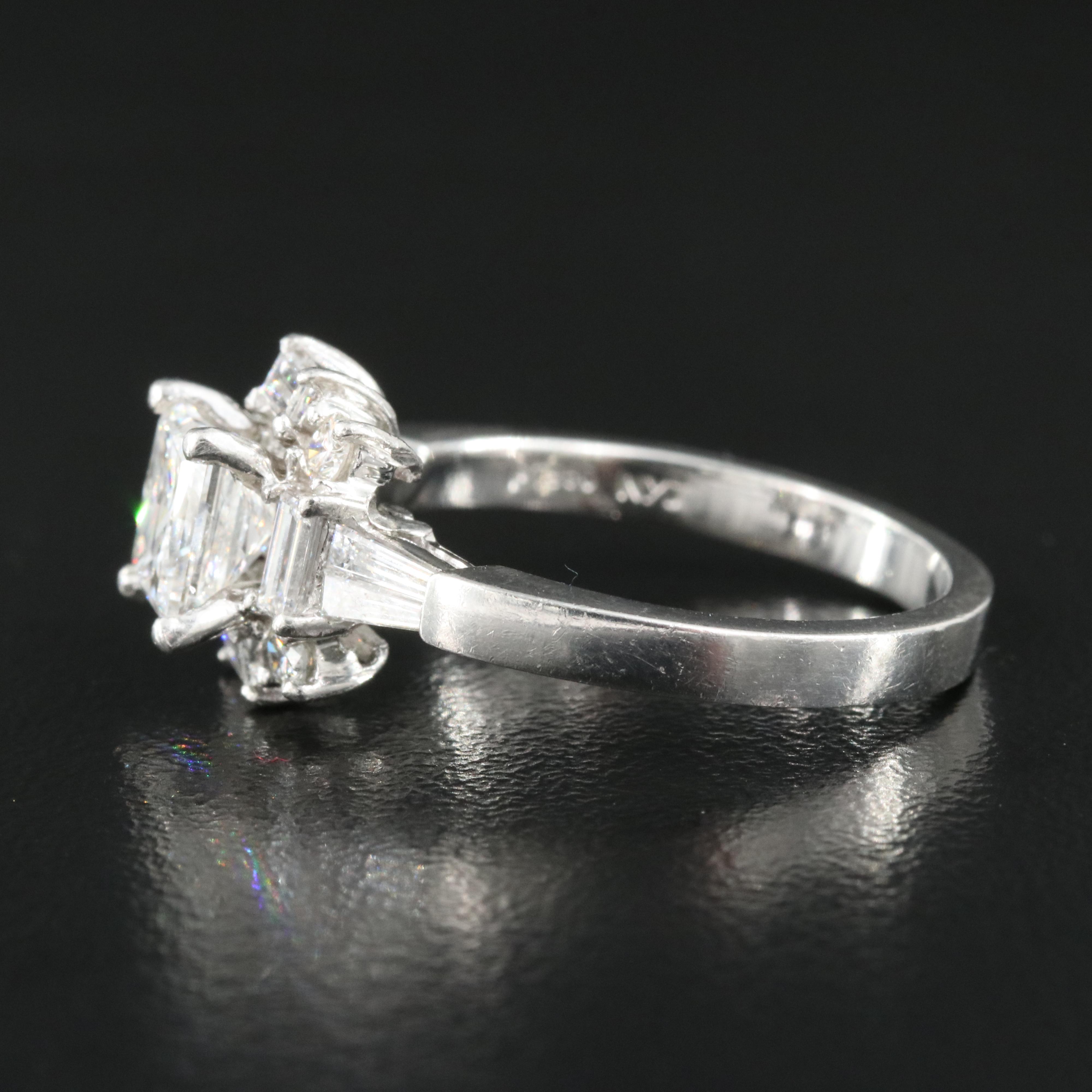 Platinum 1.74 CTW Diamond Ring