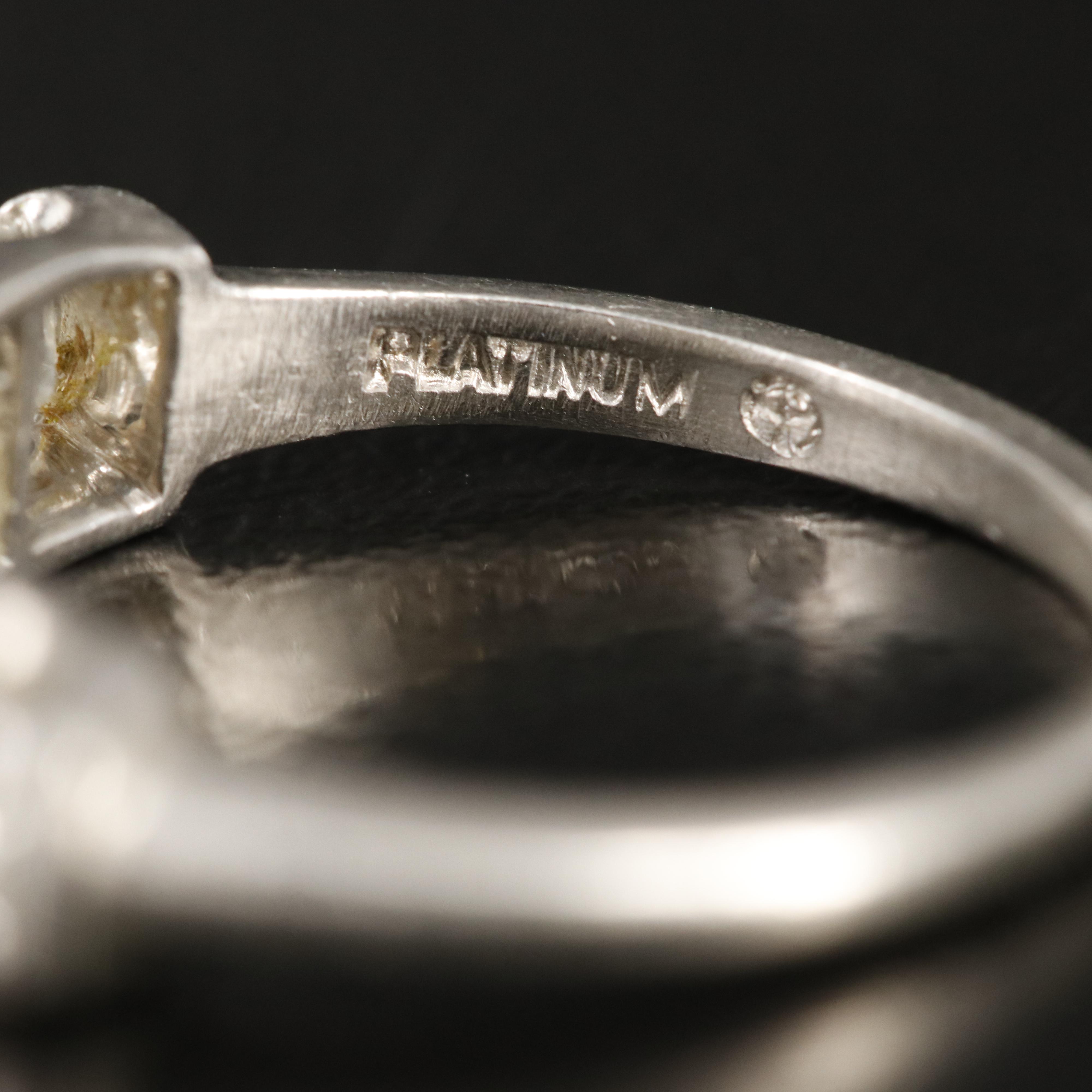 Platinum 0.91 CTW Diamond Five Stone Band