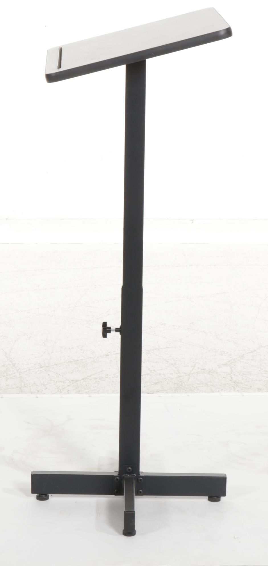 Metal and Wood-Grained Laminate Adjustable Lectern