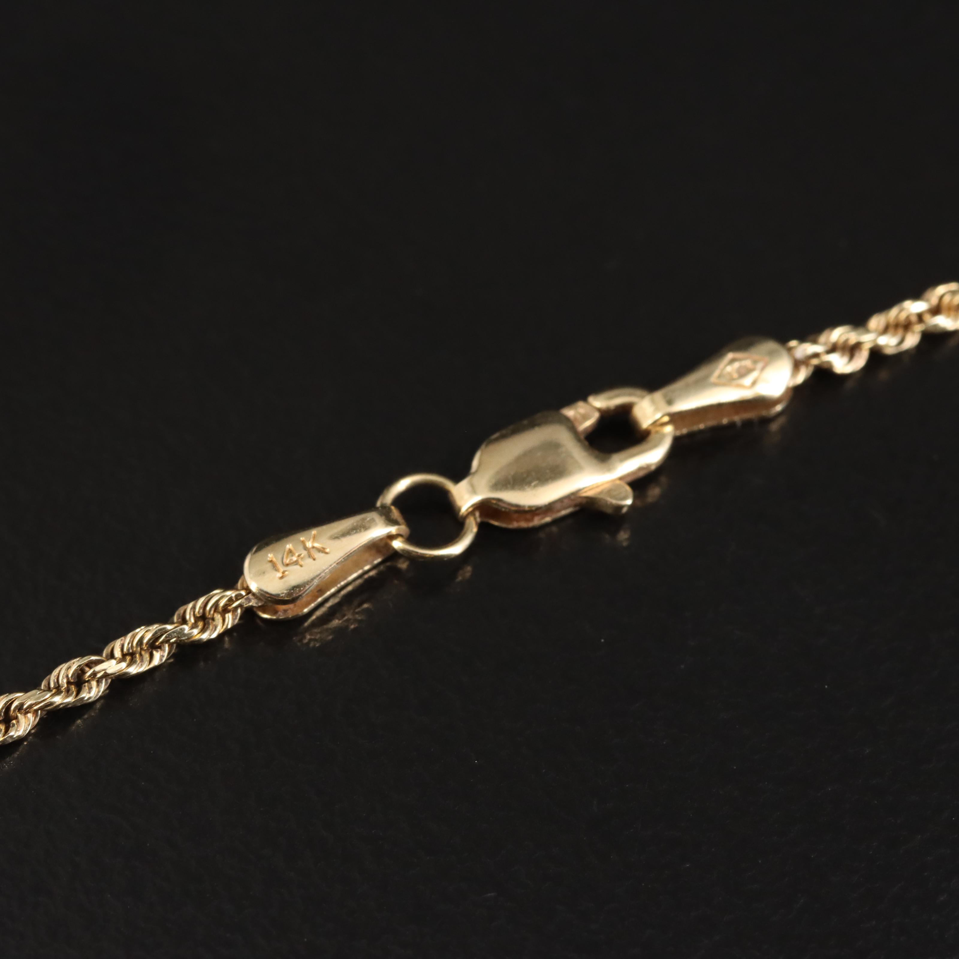 14K Rope Chain Necklace