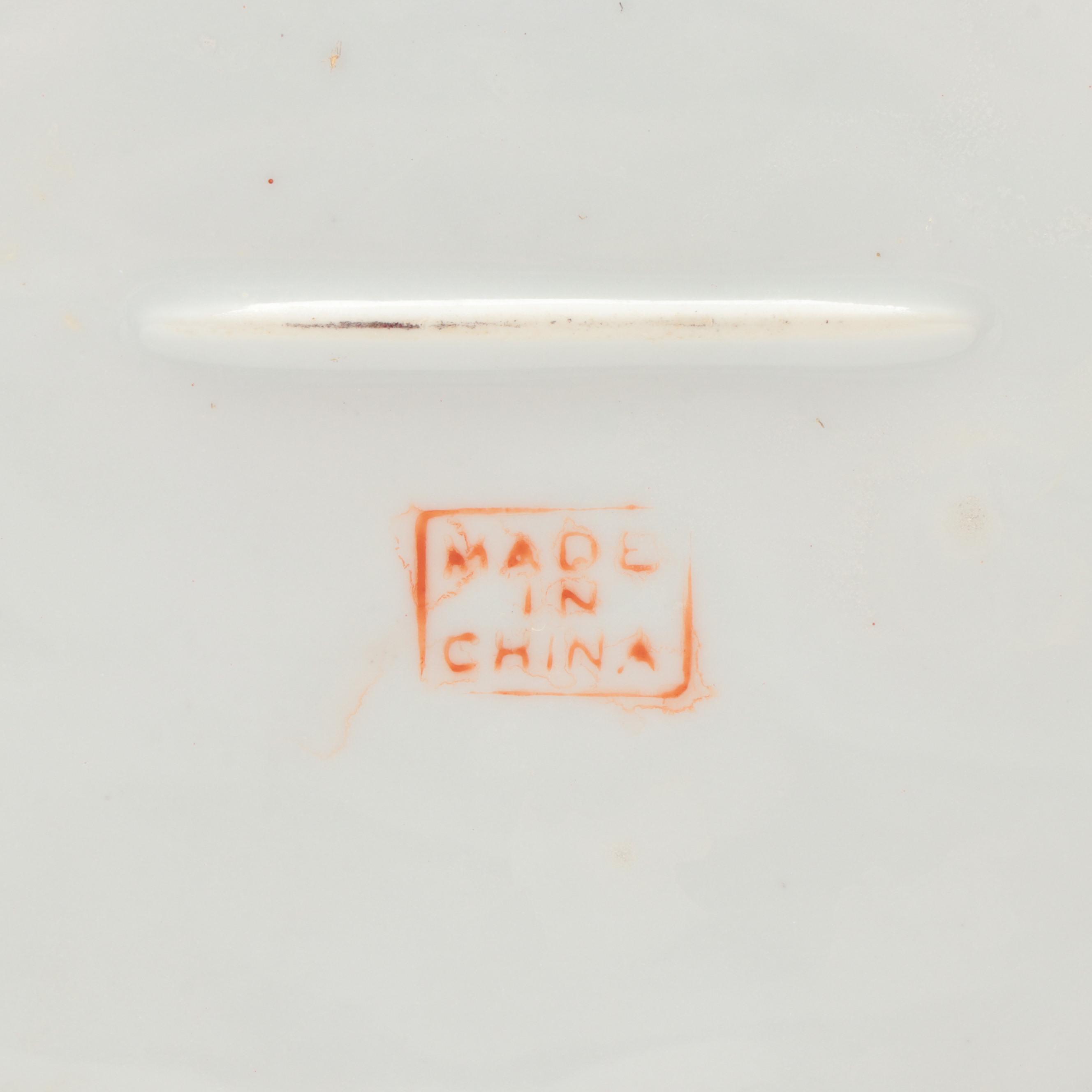 Chinese Porcelain Rose Medallion Oval Platter and Bowl