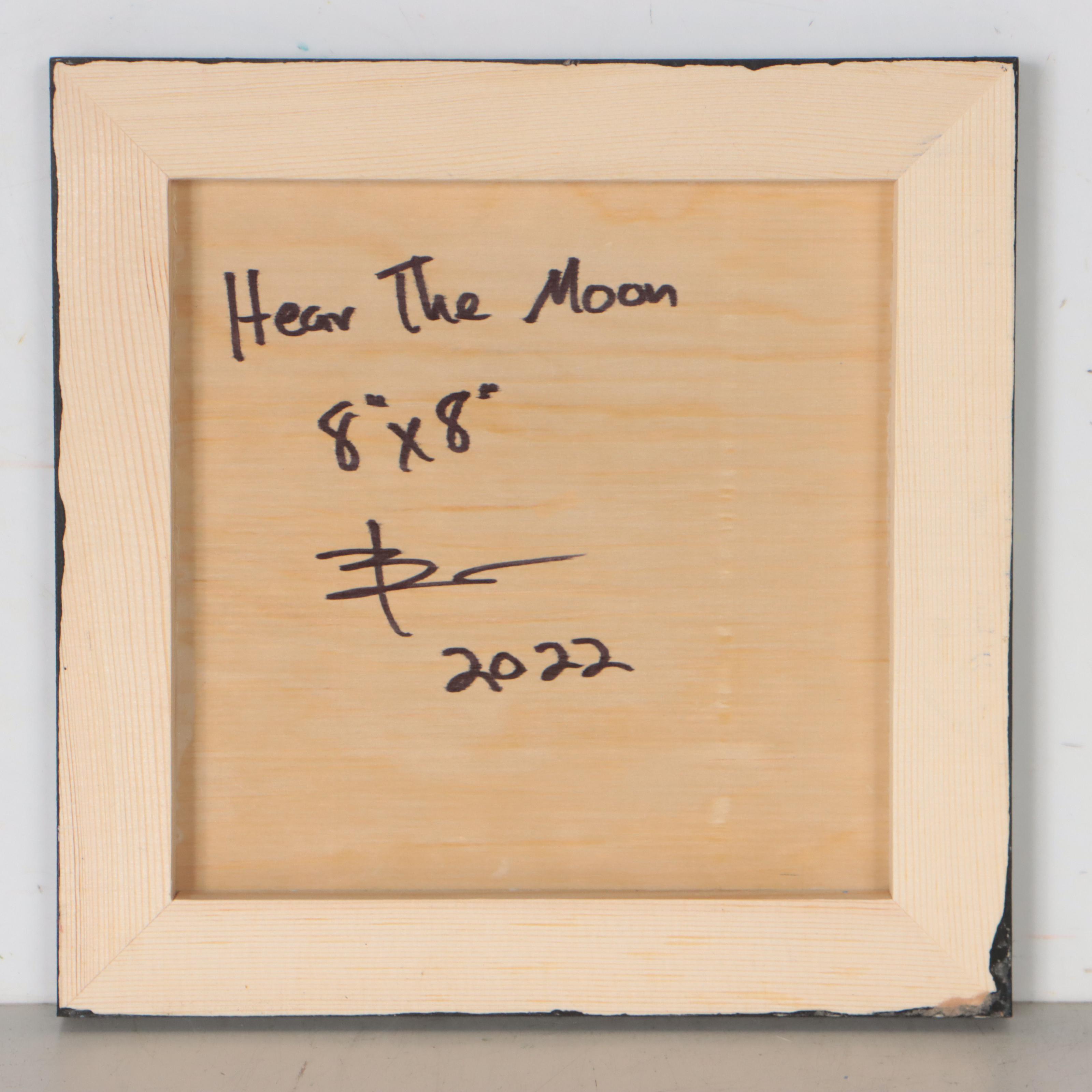 William Hawkins Oil Painting "Hear the Moon," 2022