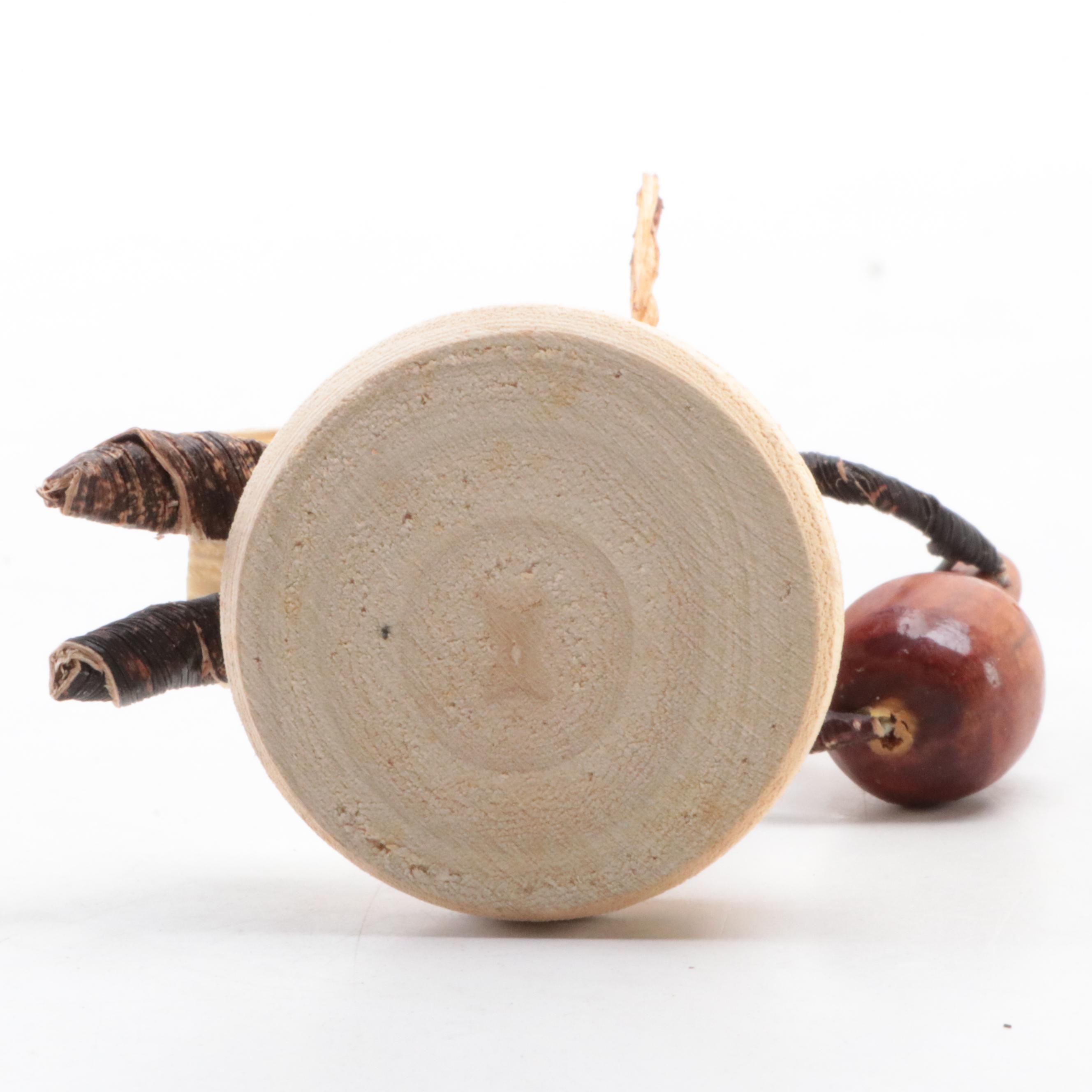 Congo African Christmas Nativity Banana Fiber, Bead and Wood Figurines