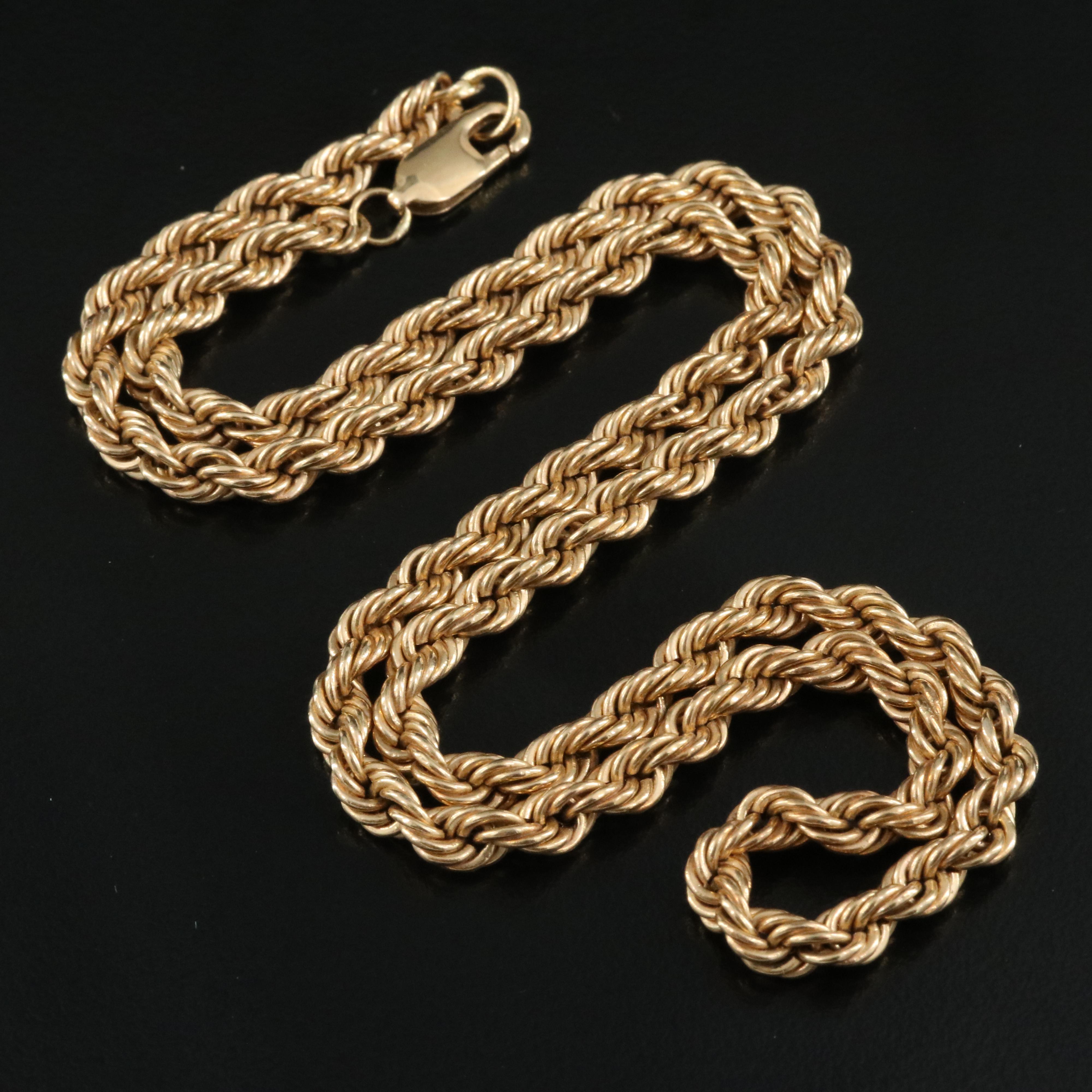 14K Rope Chain Necklace