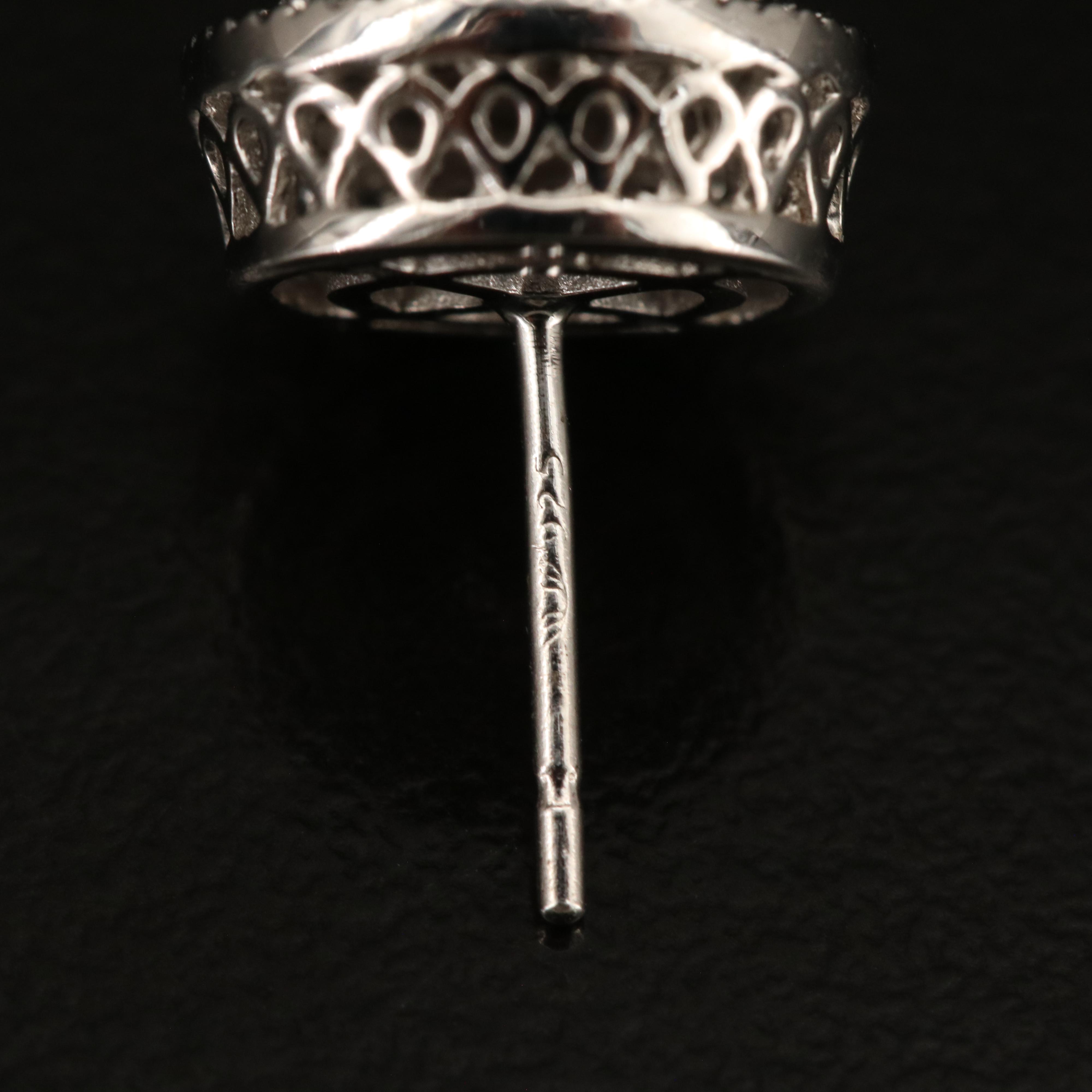 Sterling Diamond Stud Earrings