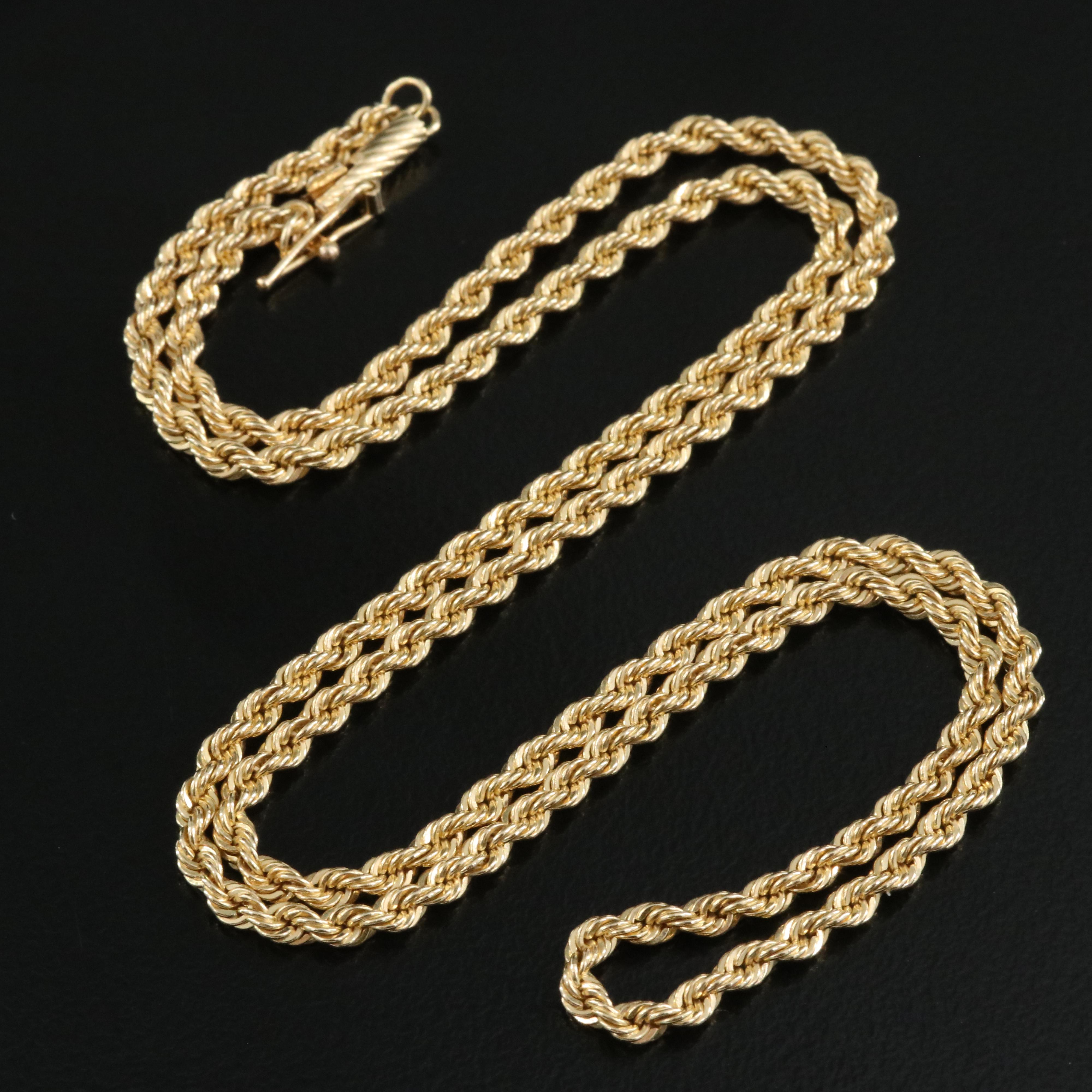 14K Rope Chain Necklace