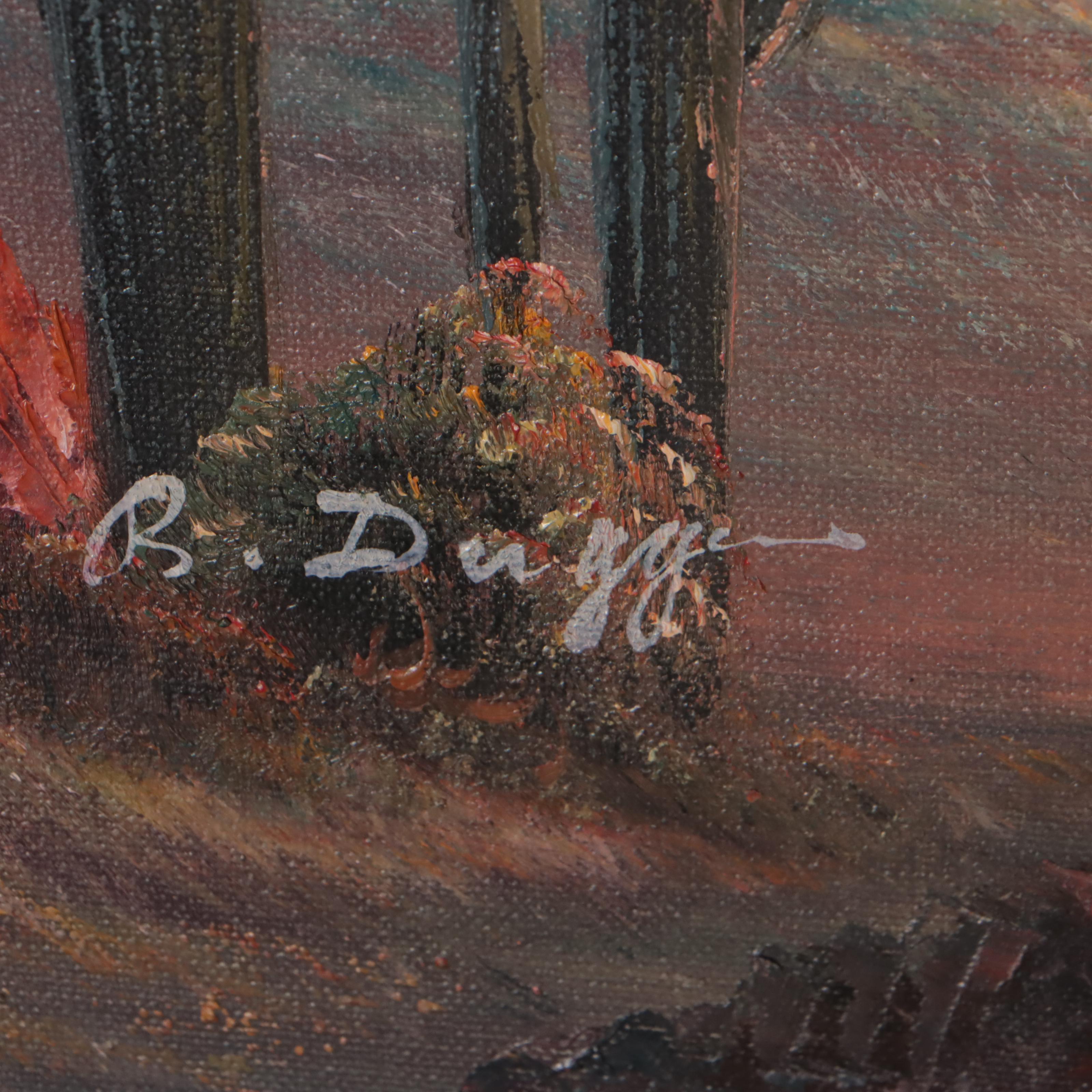 R. Dugg Desert Landscape Oil Painting