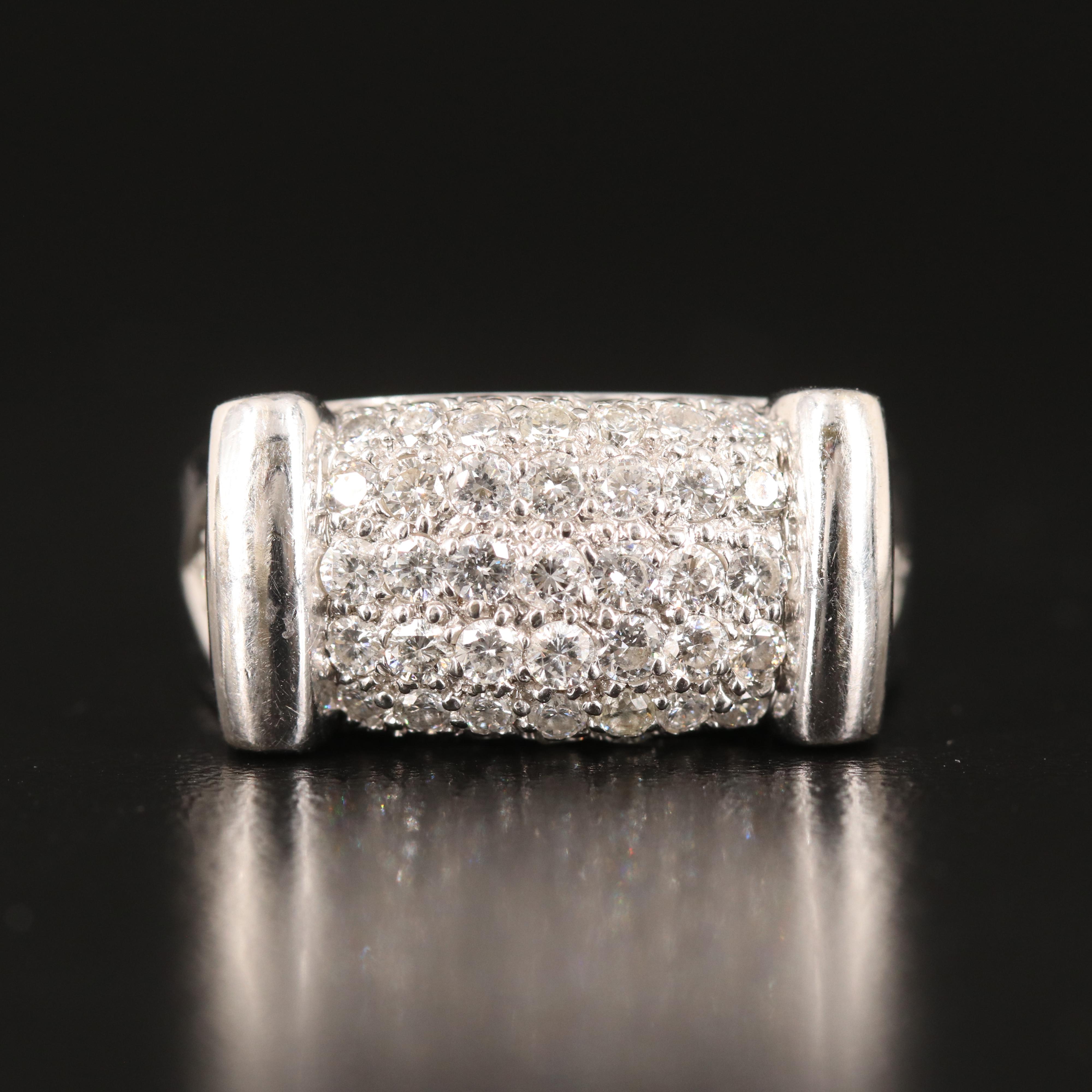 14K 1.55 CTW Pavé Diamond Ring