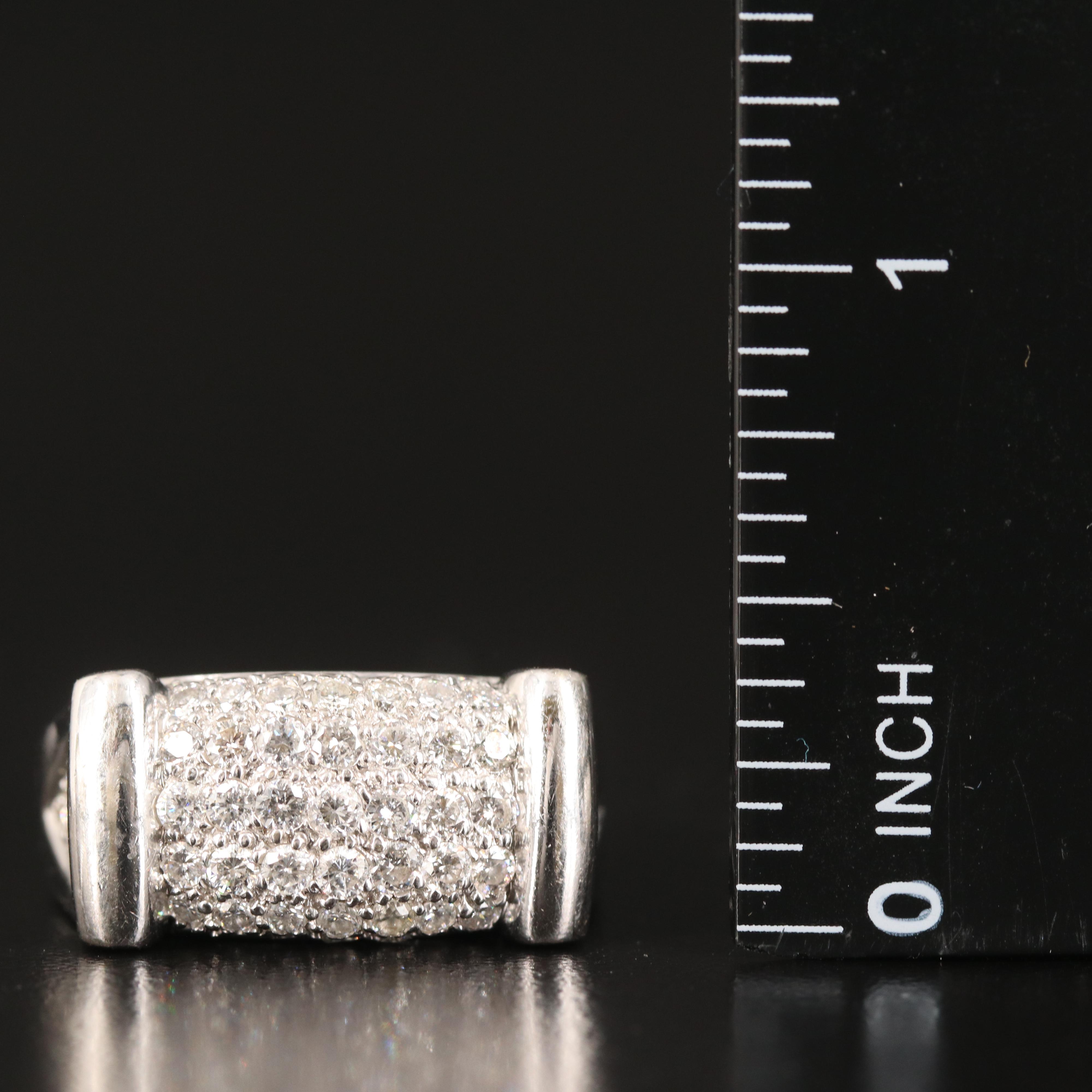 14K 1.55 CTW Pavé Diamond Ring