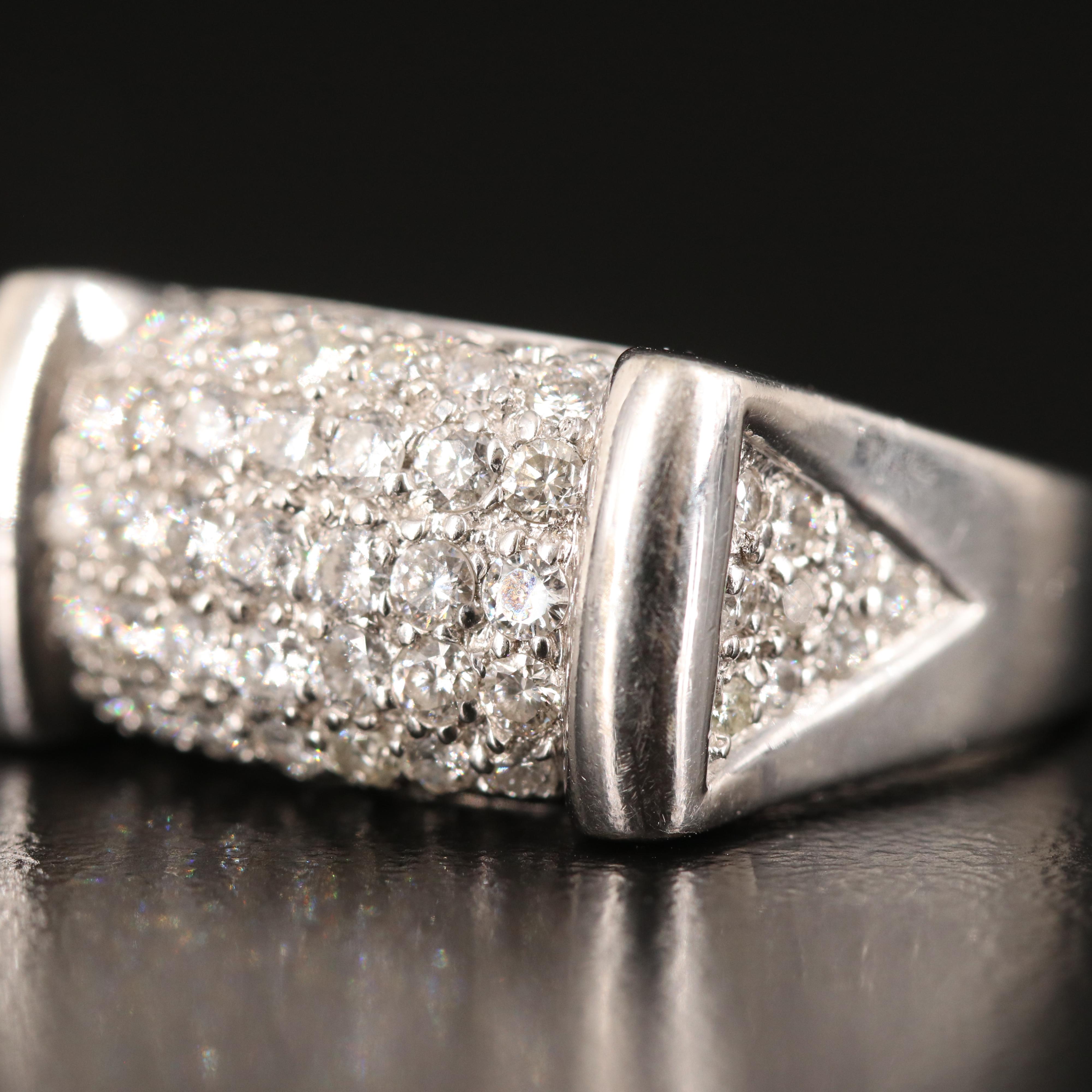 14K 1.55 CTW Pavé Diamond Ring