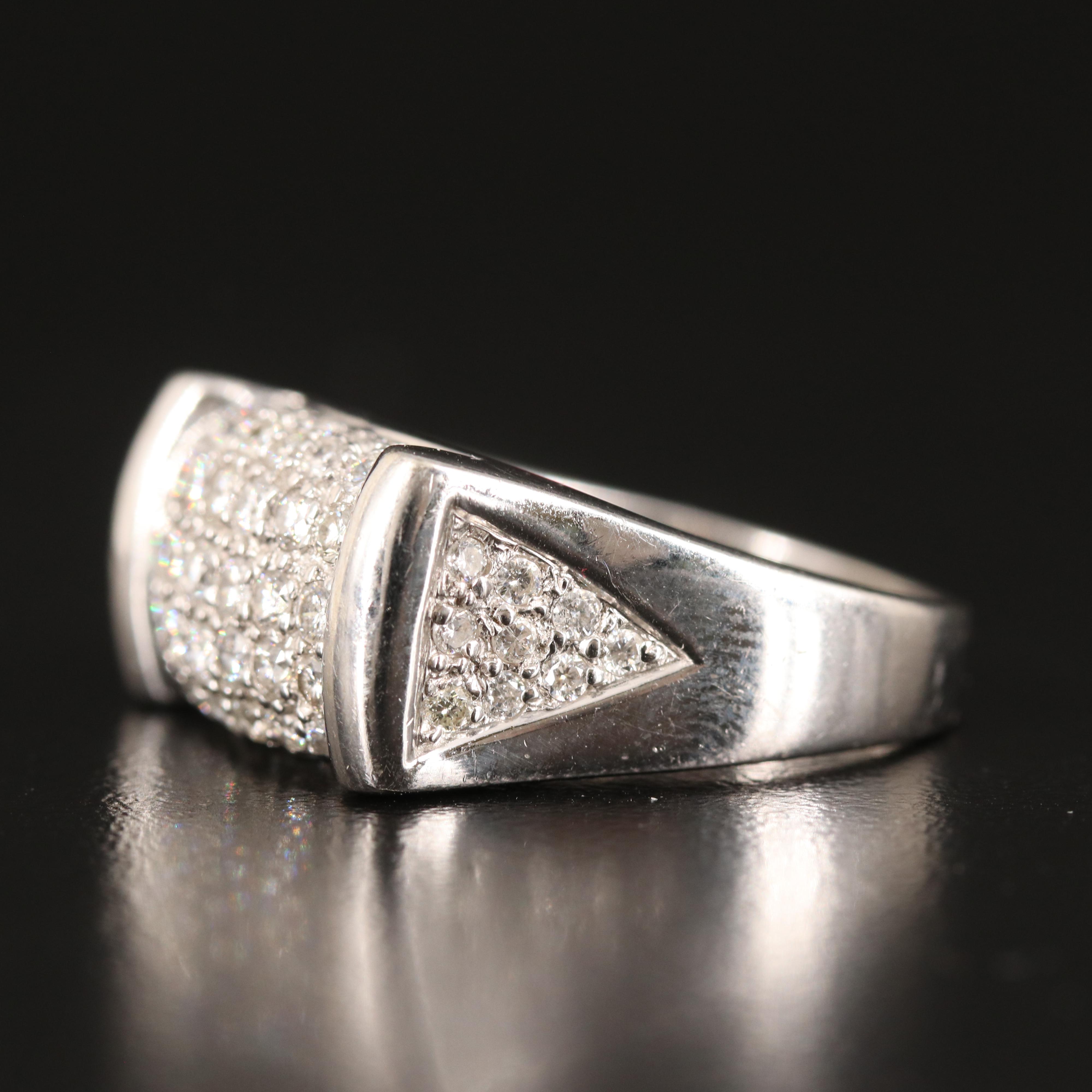 14K 1.55 CTW Pavé Diamond Ring