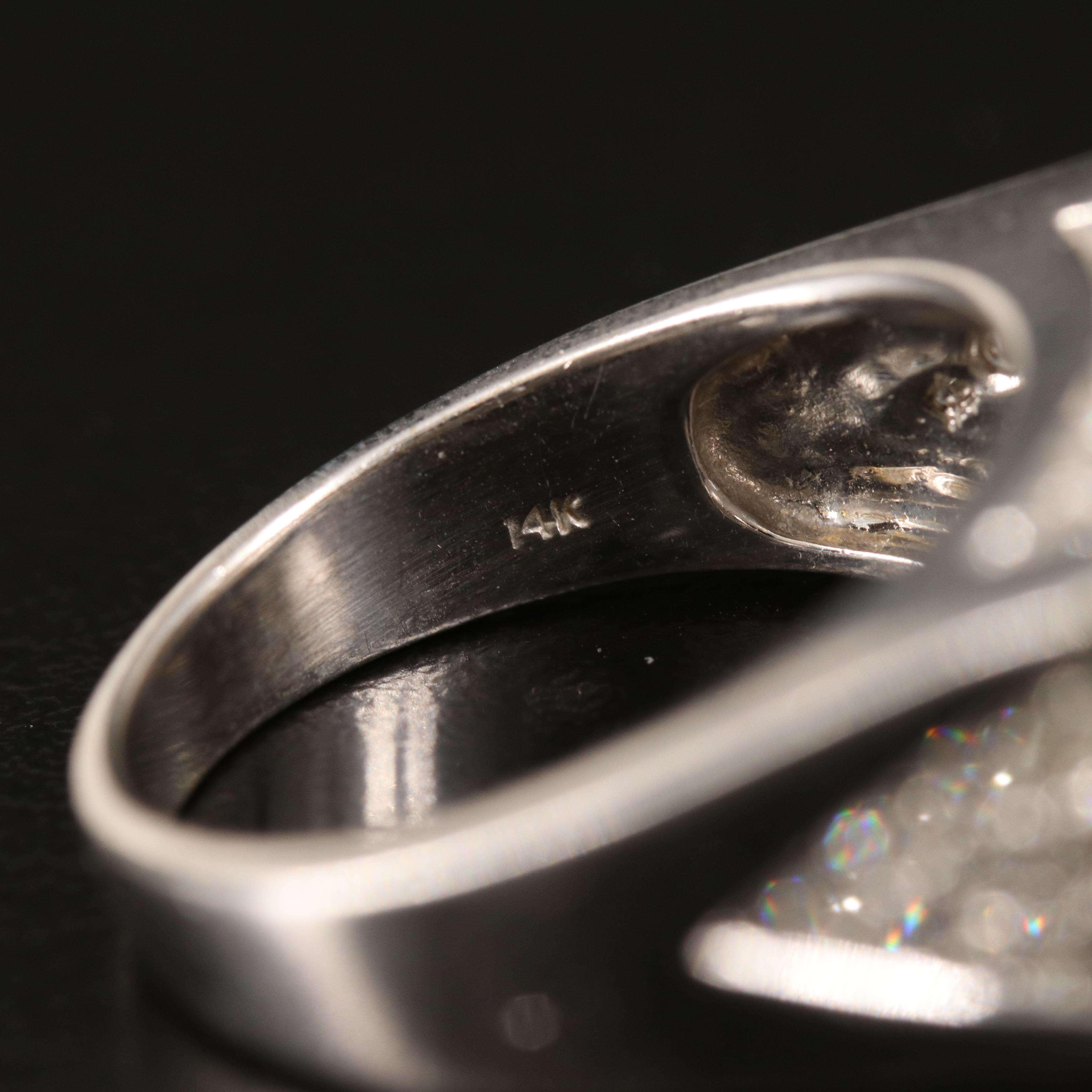 14K 1.55 CTW Pavé Diamond Ring