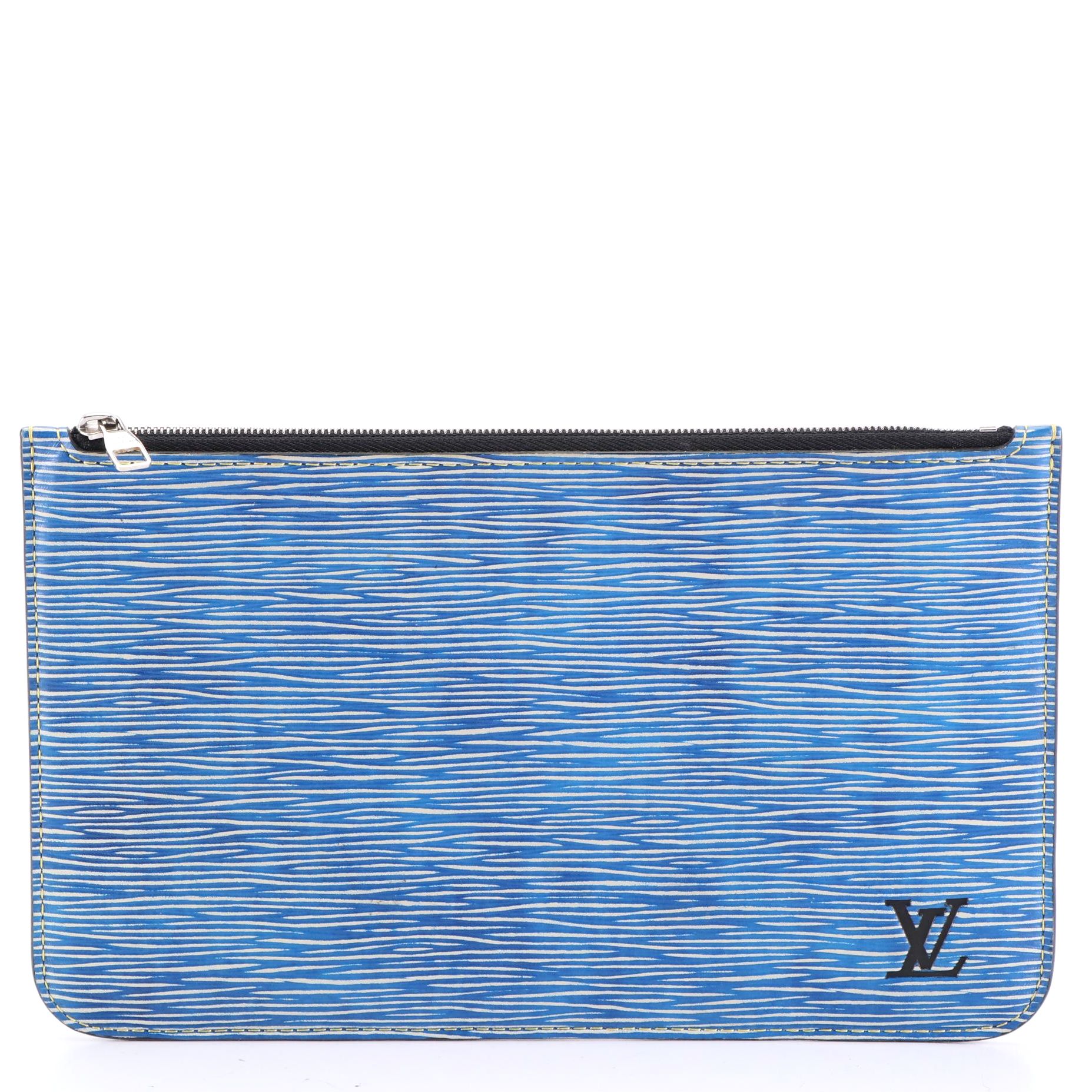 Louis Vuitton Neverfull Pochette in Denim Epi Leather