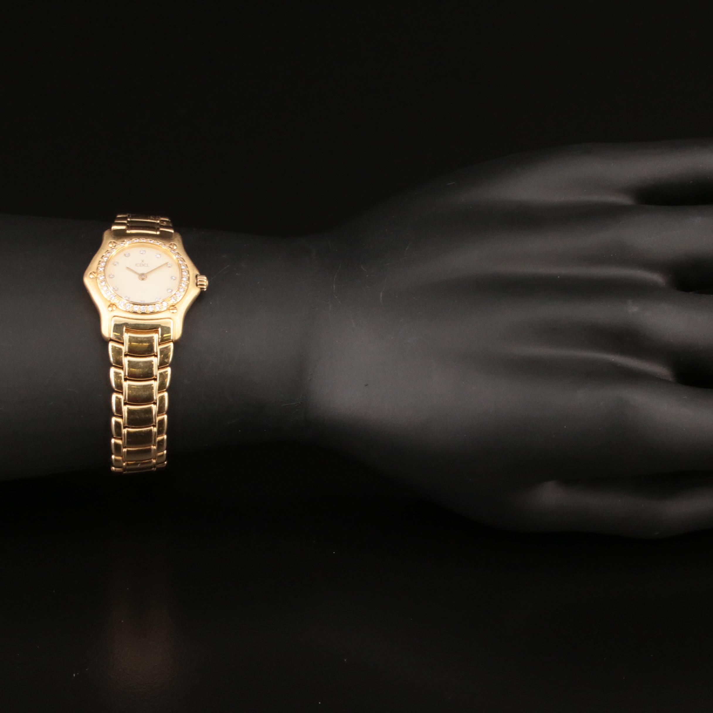 18K Ebel 1911 Diamond Dial and Bezel Quartz Watch