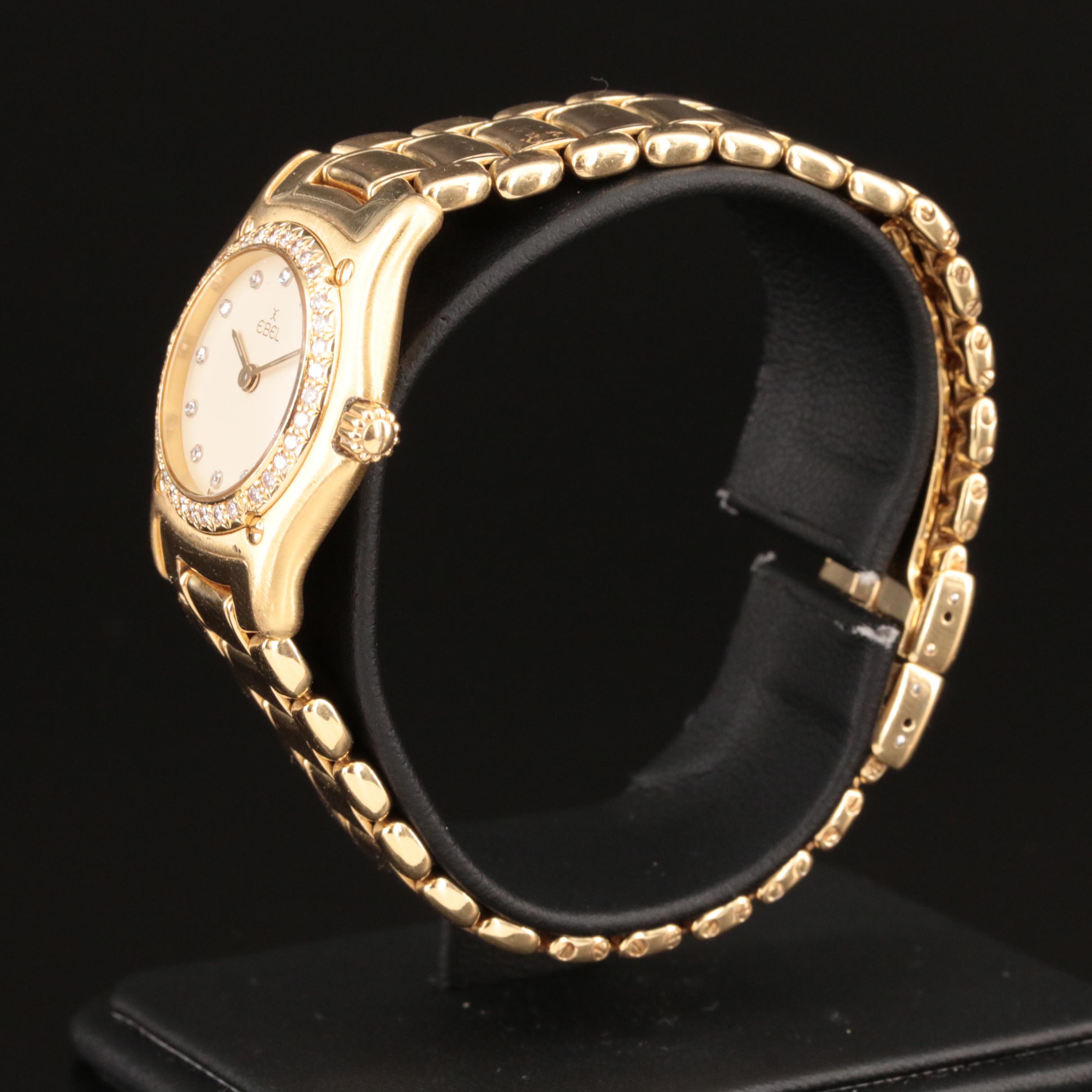 18K Ebel 1911 Diamond Dial and Bezel Quartz Watch