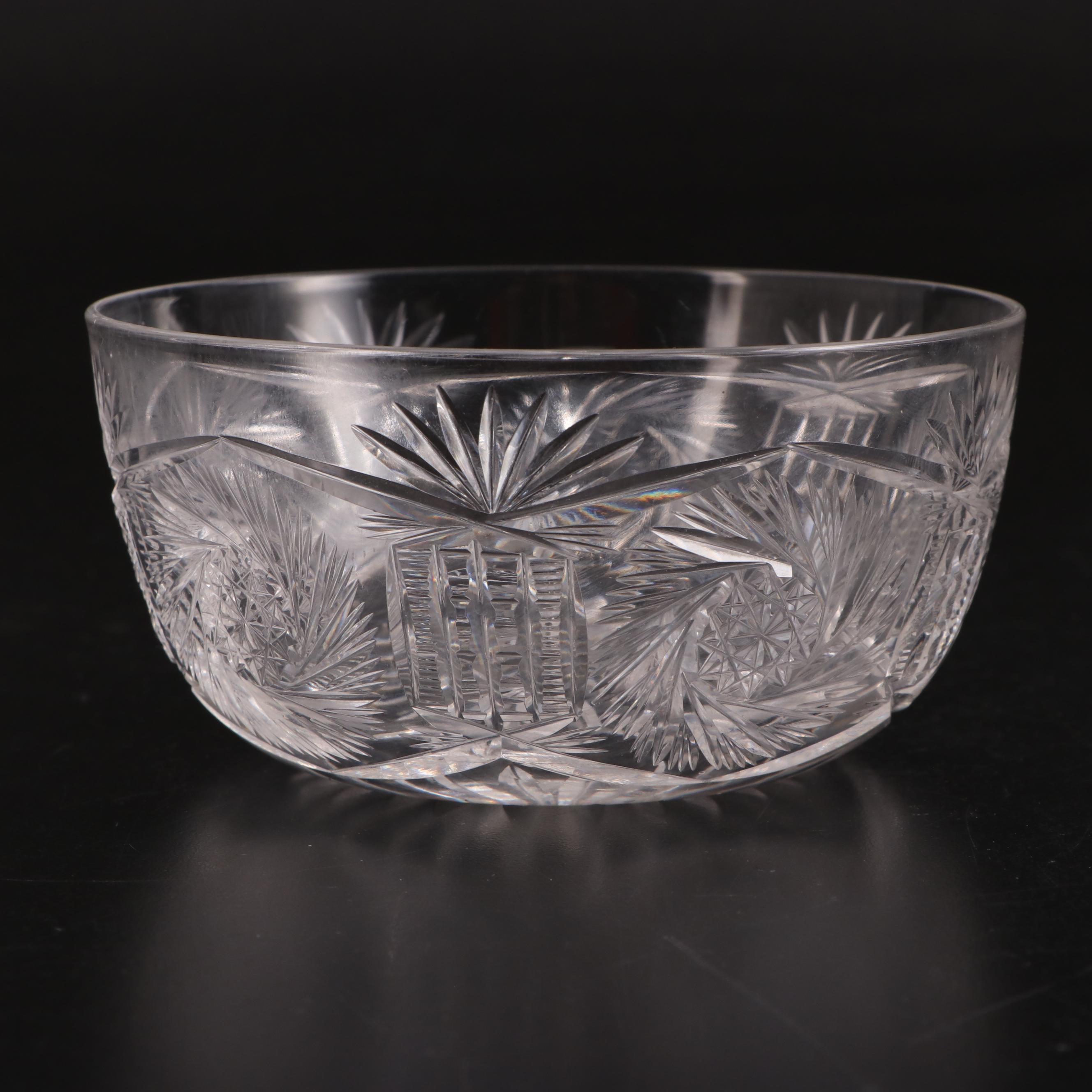 American Cut "Eleanor" Old Fashioned Glasses with Other Glass Tableware