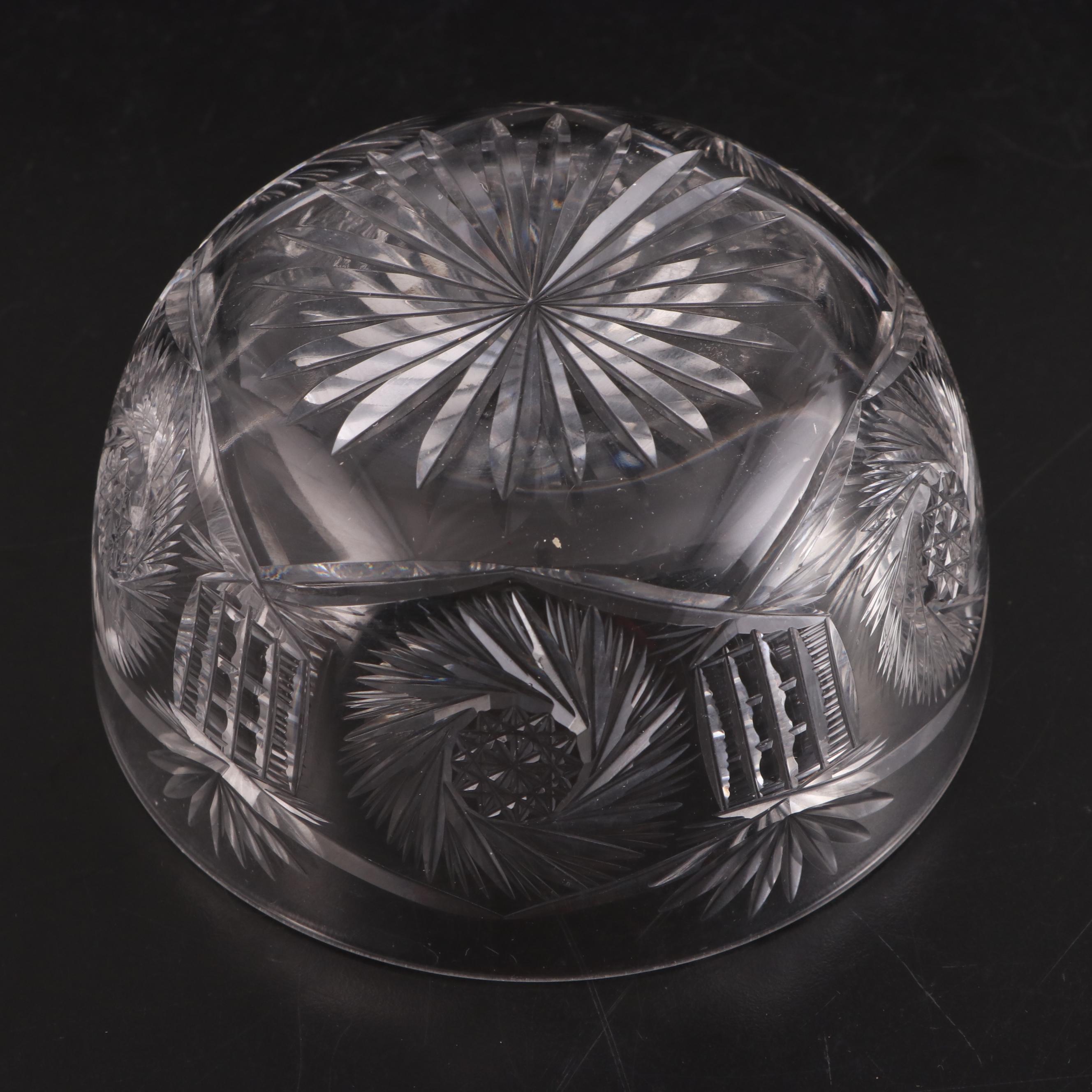 American Cut "Eleanor" Old Fashioned Glasses with Other Glass Tableware