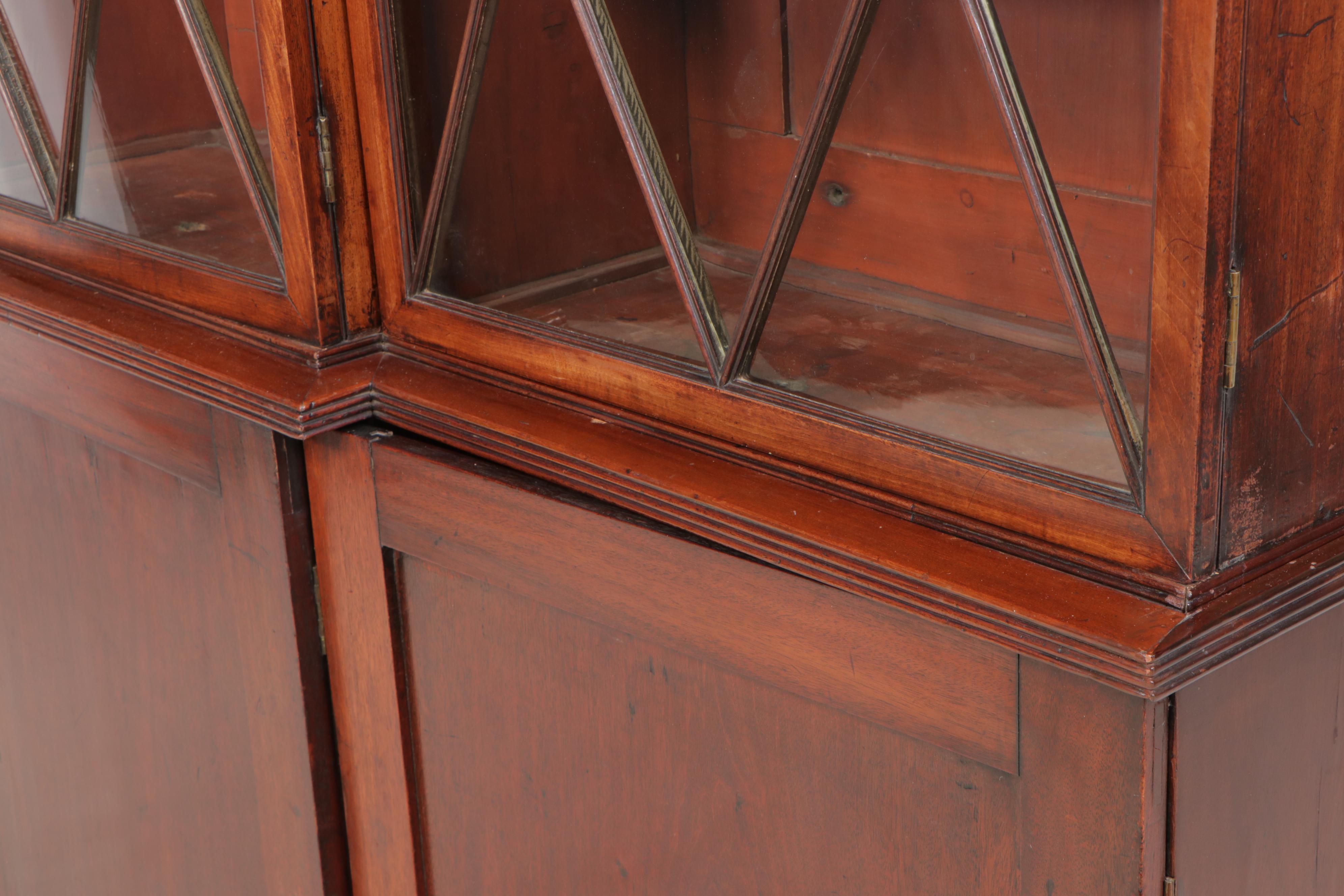 George III Mahogany Breakfront Bookcase, circa 1800
