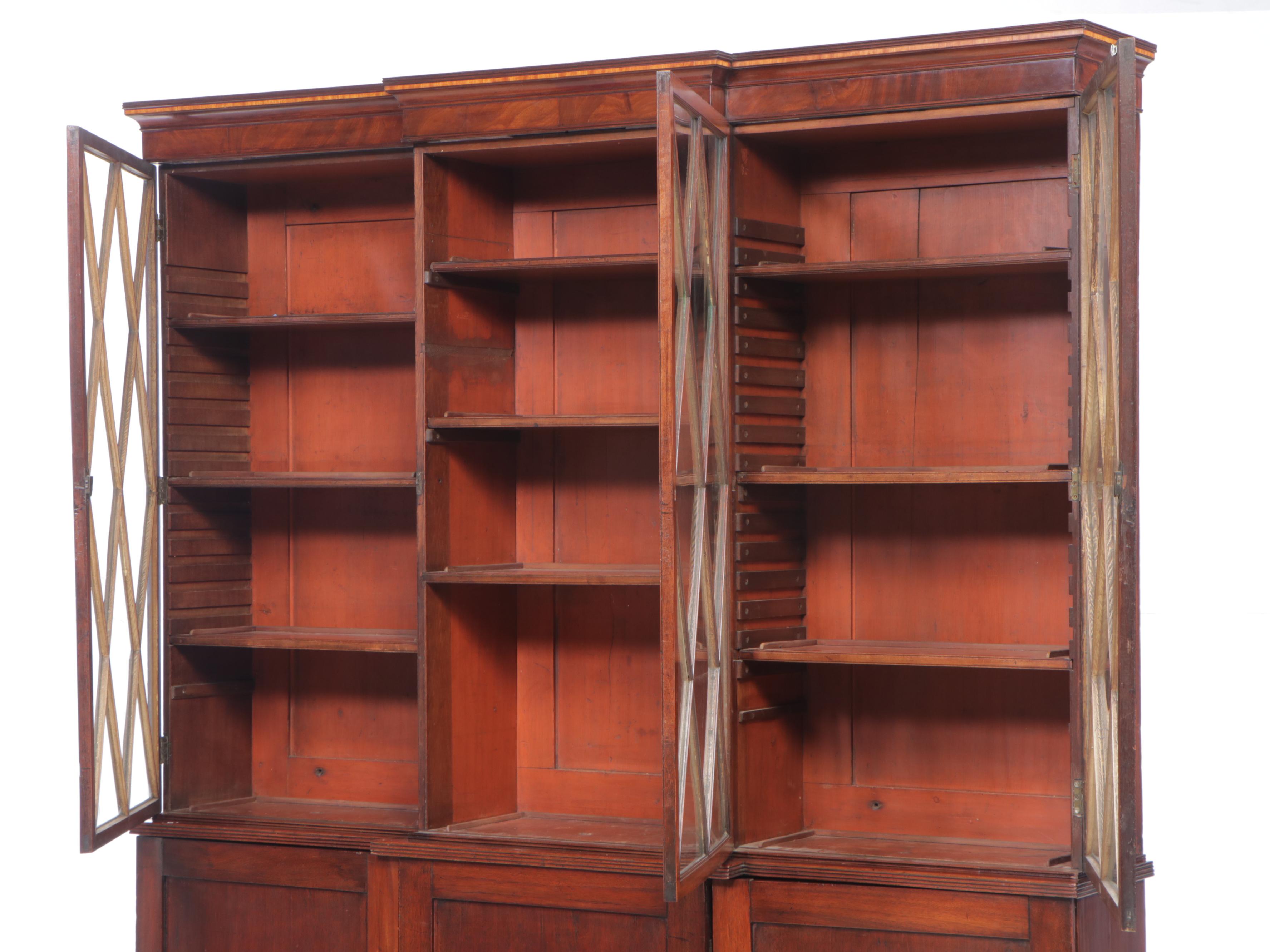 George III Mahogany Breakfront Bookcase, circa 1800